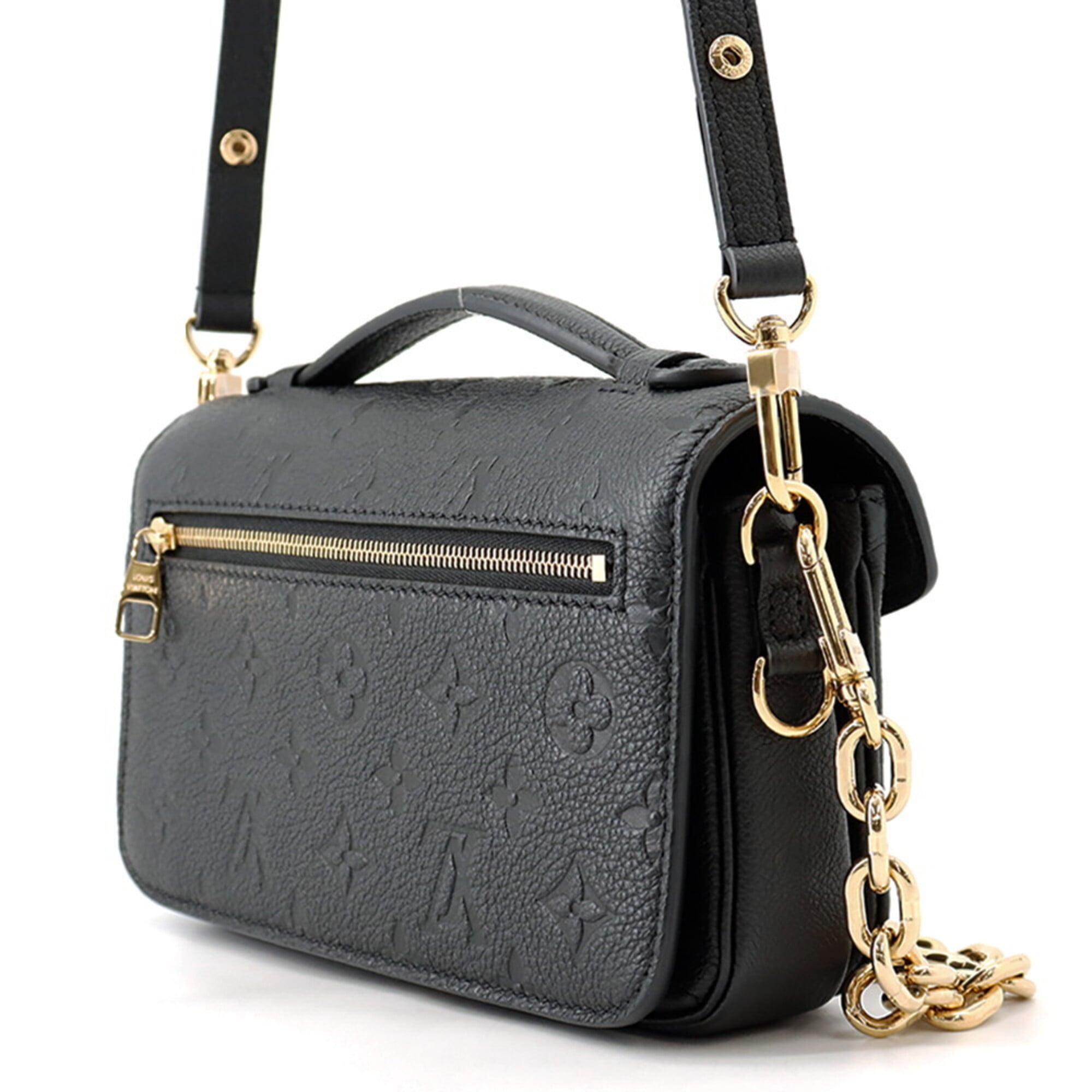Louis Vuitton Monogram Empreinte Pochette Métis EW M46595 2-way Shoulder Bag, Black. Handbag for Women. LOUIS VUITTON — Like New