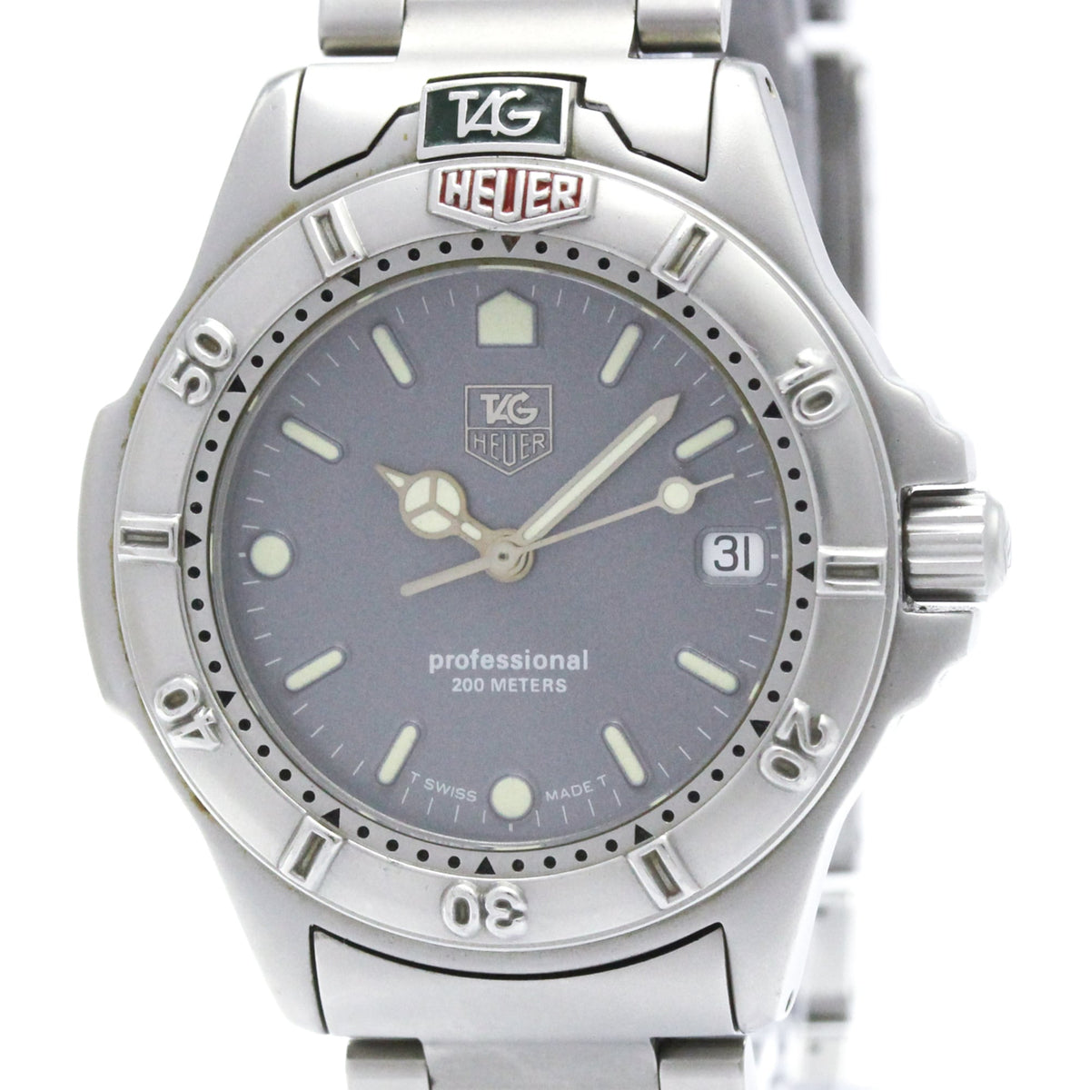 TAG HEUER Professional 4000 Series Steel Quartz Mid Size Watch 999.213A — Good