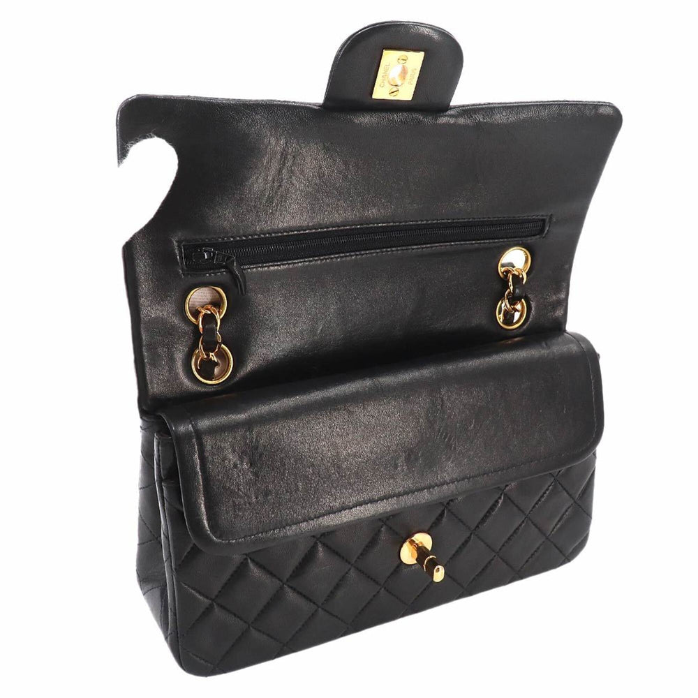 Chanel Matelasse 23 Chain Shoulder Handbag, Lambskin, Black, A01113, Gold Hardware — Like New