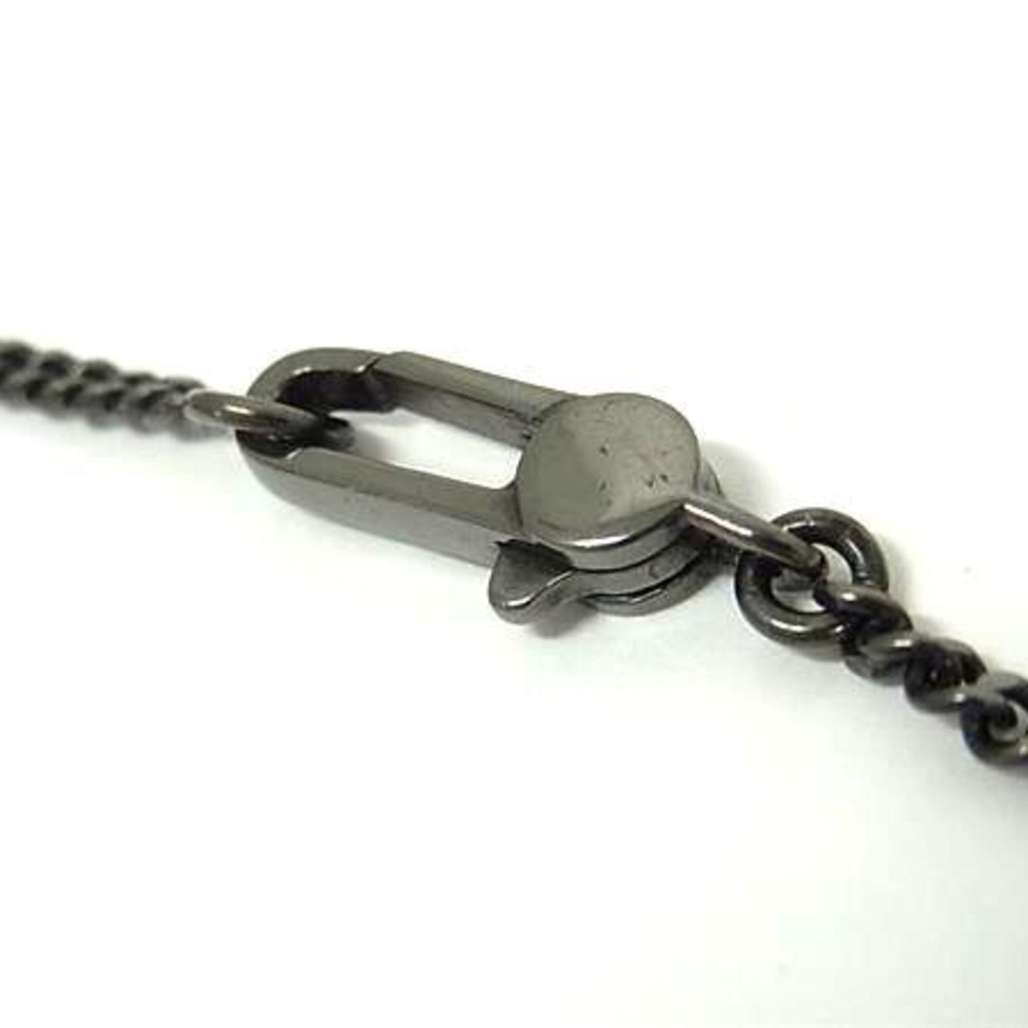 GUCCI Diamante Necklace 341899 Gunmetal Black SV925 for Men and Women