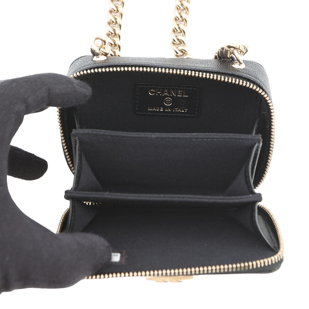 Chanel Chain Shoulder Bag Boy Mini Caviar Skin AP2708 CHANEL Handbag Black Sale Item — Like New