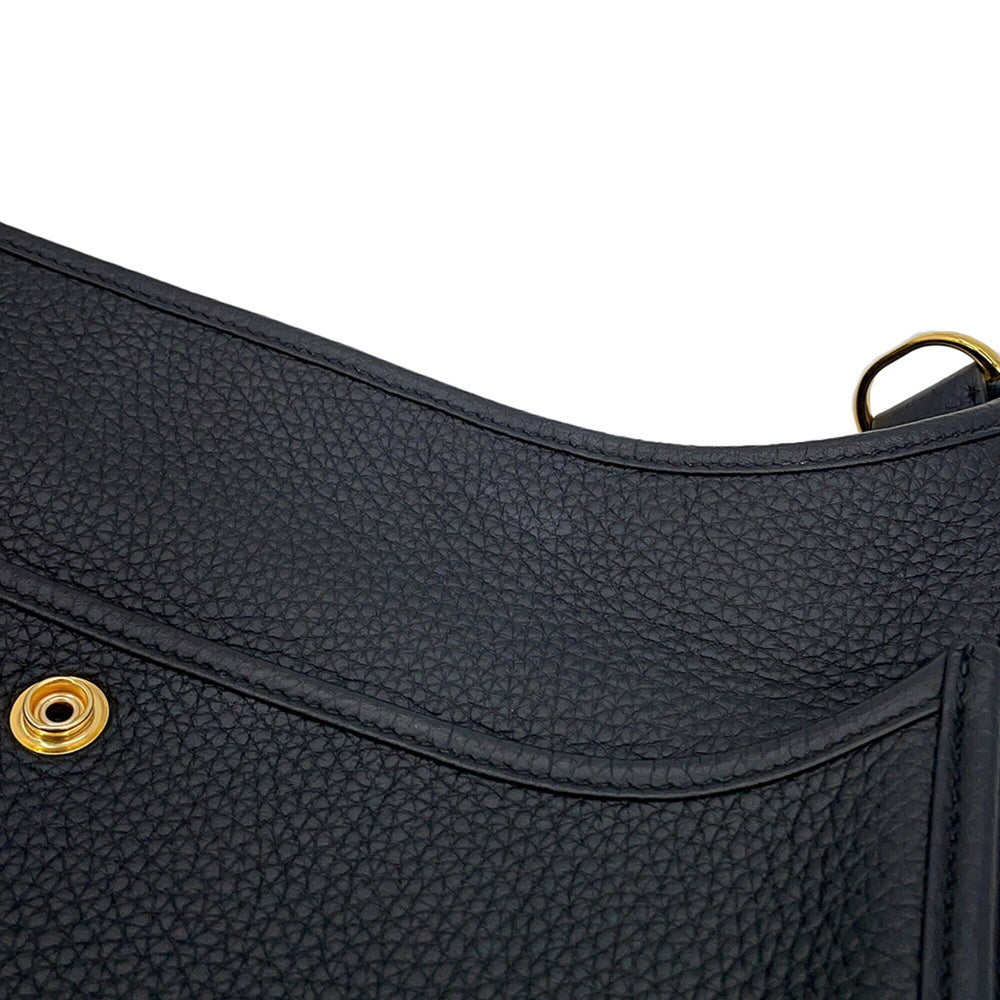 Hermes Evelyne 3 PM Shoulder Bag, Black, Taurillon Clemence Leather, W Stamp, HERMES, Evelyne, Handbag, Women's, HERMES — Like New