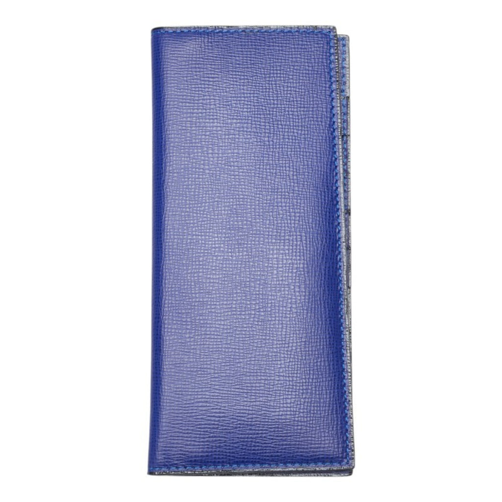 Valextra Men's Blue Leather Long Wallet