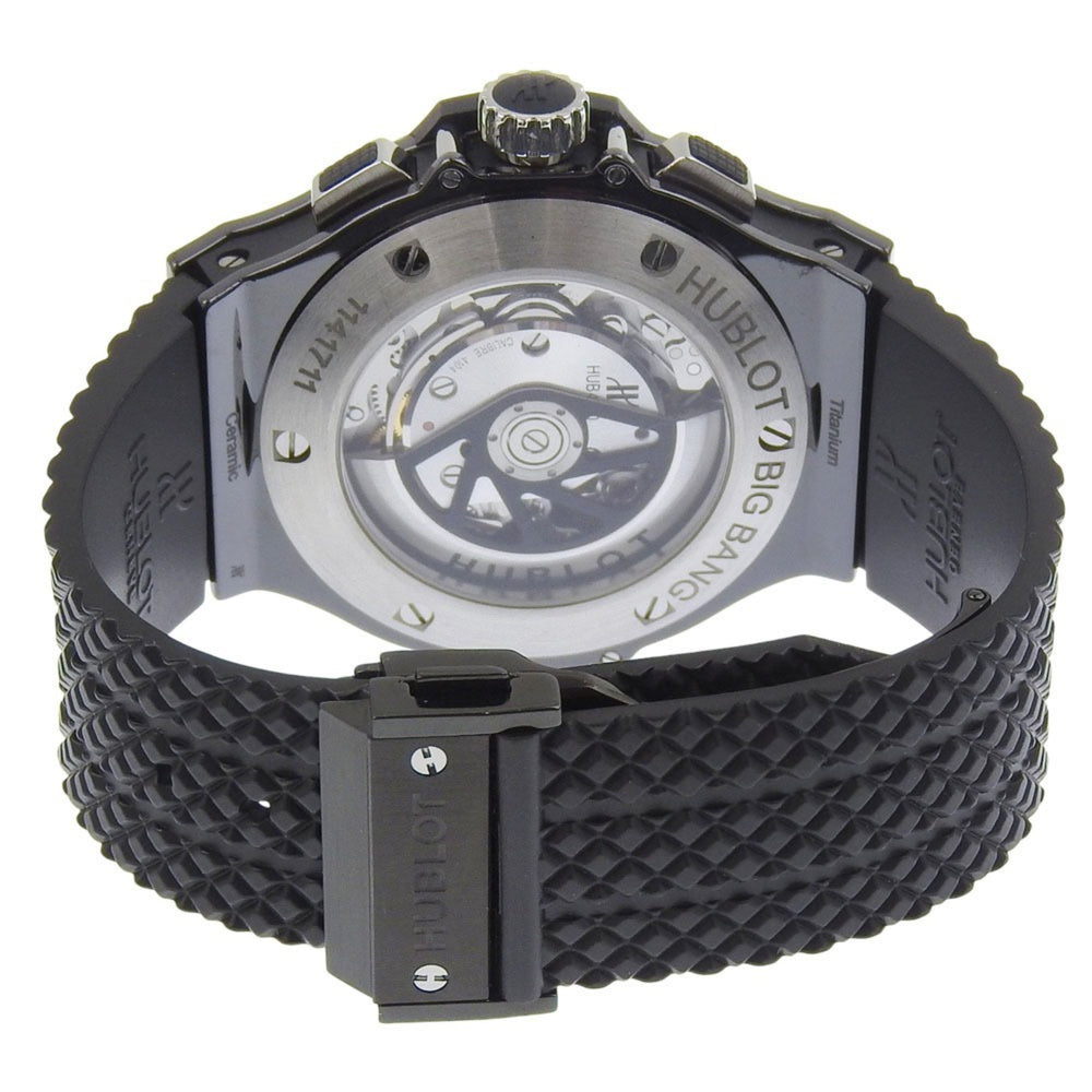 Hublot Big Man Black Magic Watch, Diamond Bezel, 301.CV.130.RX.110, Ceramic x Titanium Rubber, Black, Automatic Chronograph, Dial, Men's Watch — Very Good