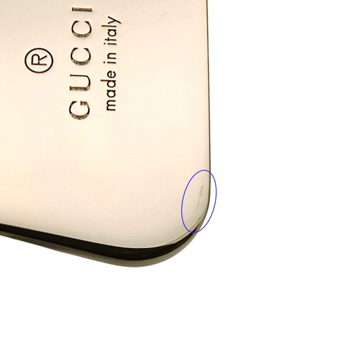 Gucci Jackie Metal Bag Charm for Women, Bordeaux 837066, Champagne Gold Mini