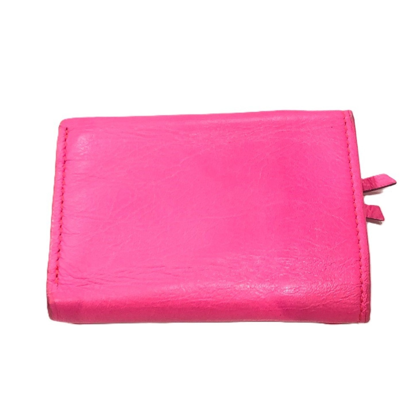 BALENCIAGA 203437 Classic Compact Wallet Tri-fold Leather Women's Pink