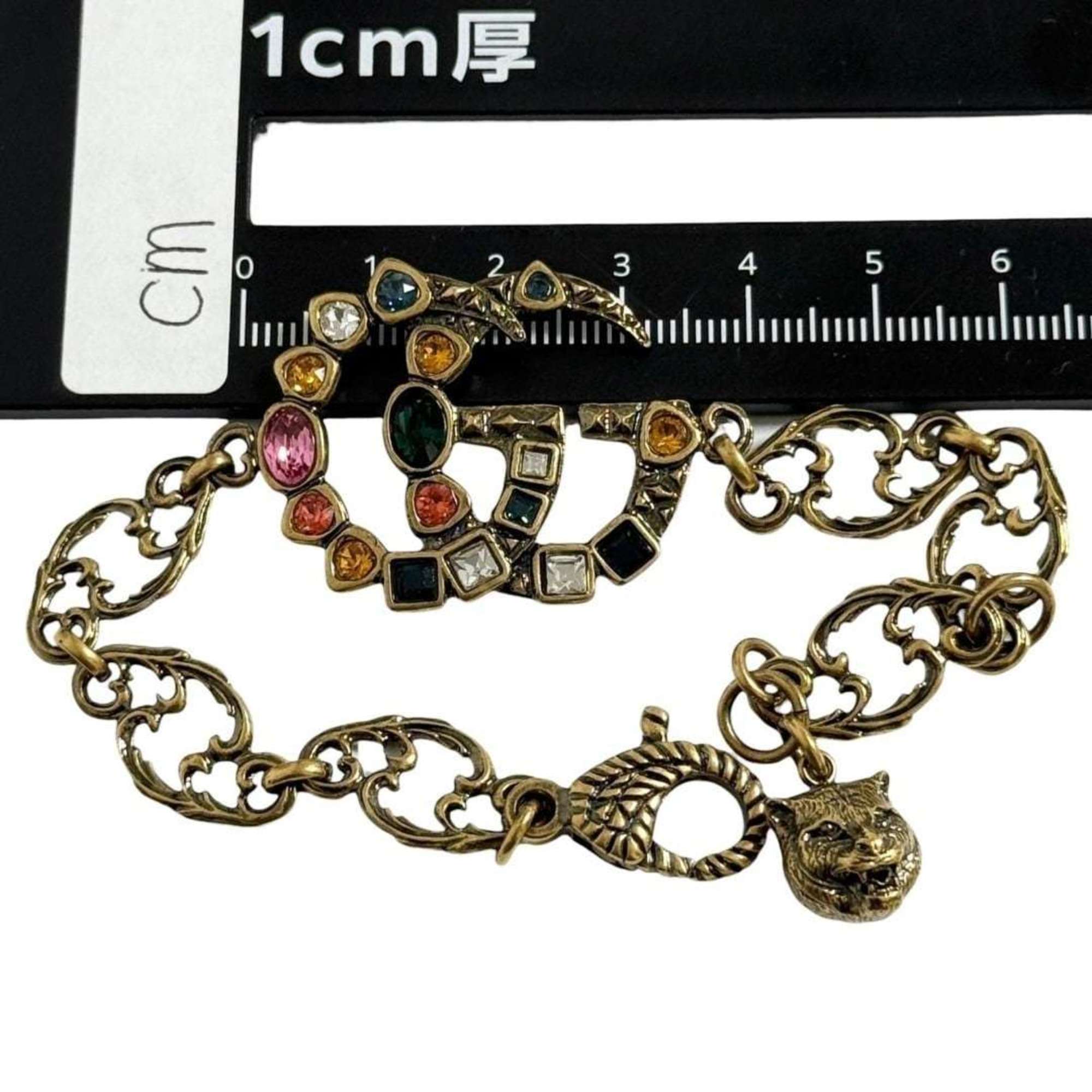 Gucci Women's Double G Beaded Bracelet in Antique Gold — Like New