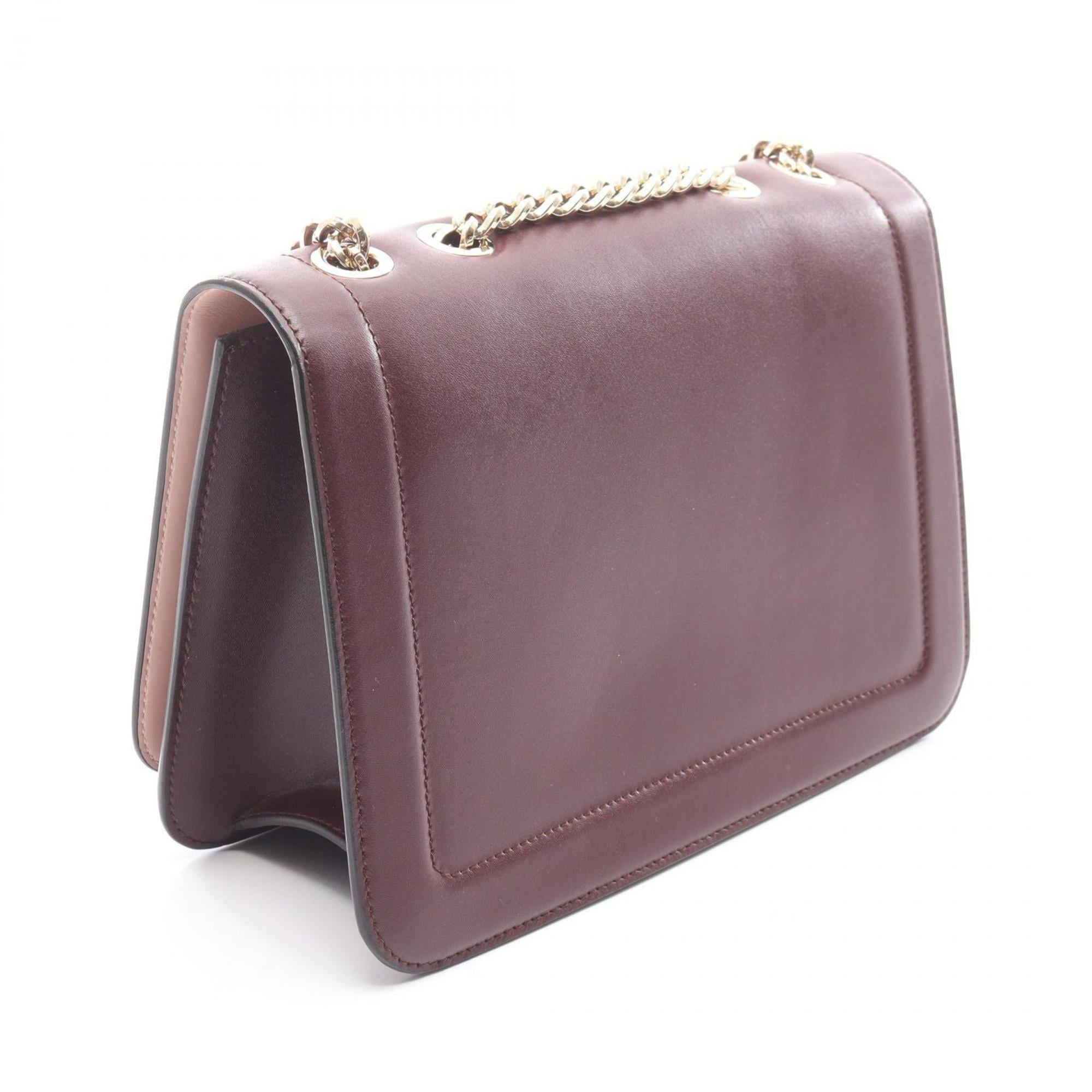 Salvatore Ferragamo Vara Ribbon Shoulder Bag, Leather, Women's, Bordeaux