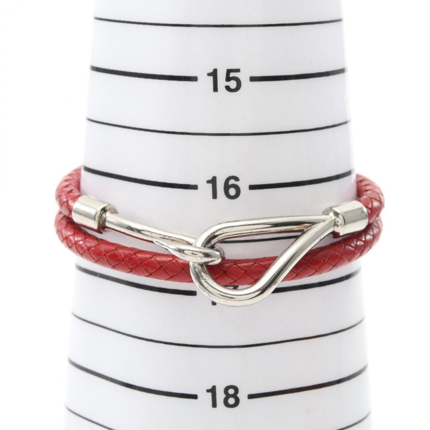 Hermes Hermès Jumbo Choker Bracelet, Leather, Women's, Red