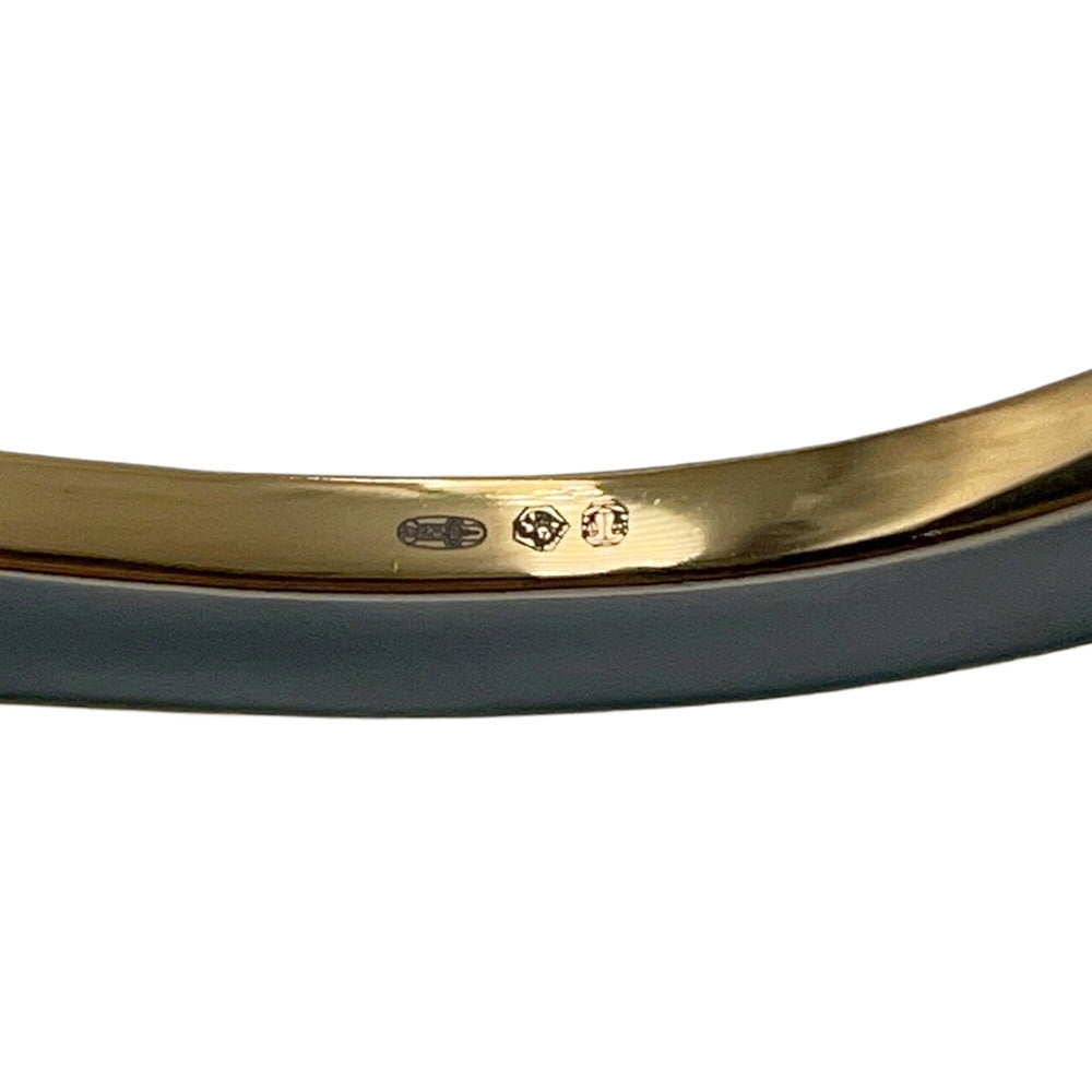 Bottega Veneta Curved Cuff Bracelet, Ag925 Enamel, Size L, 741013 — Like New