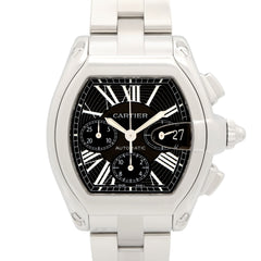 Cartier Roadster Chronograph XL Watch, Stainless Steel, Men's, Black (W62020X6) — Very Good