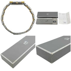 Hermes watch, Croisière, white, silver, gold, CR1.240 battery-operated, stainless steel, quartz movement — Good