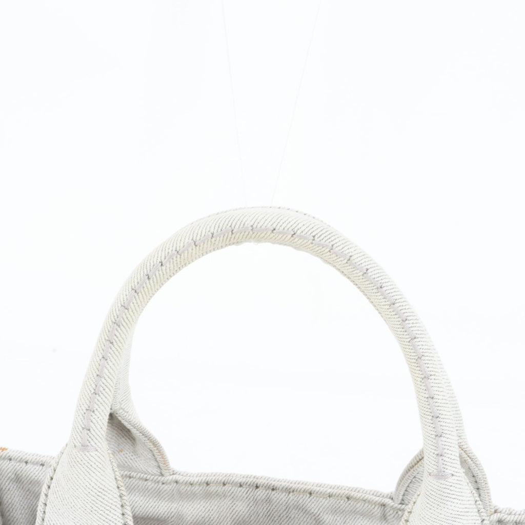 Prada Canapa denim handbag tote bag grey for women