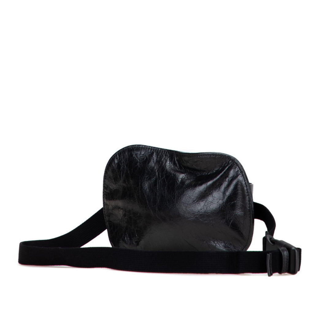 Gucci Interlocking G Waist Bag/Body Bag 575857 Black Leather Women's GUCCI