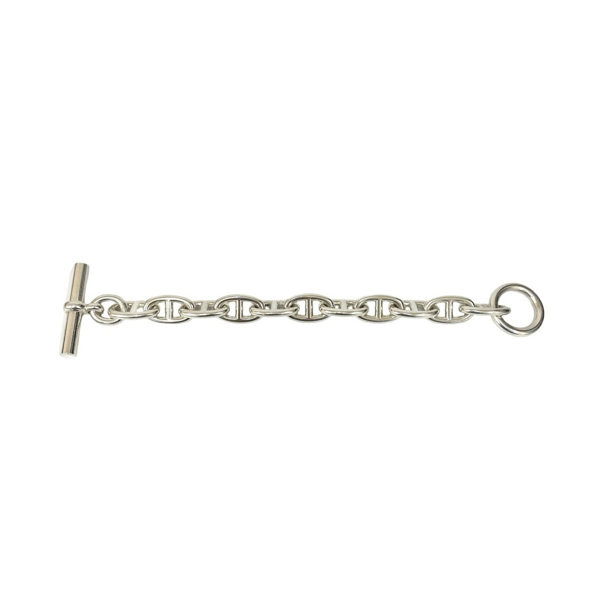 HERMES Margiela-era Chaine d'Ancre TGM 11-link Sterling Silver 925 Bracelet Chain Bangle 28568