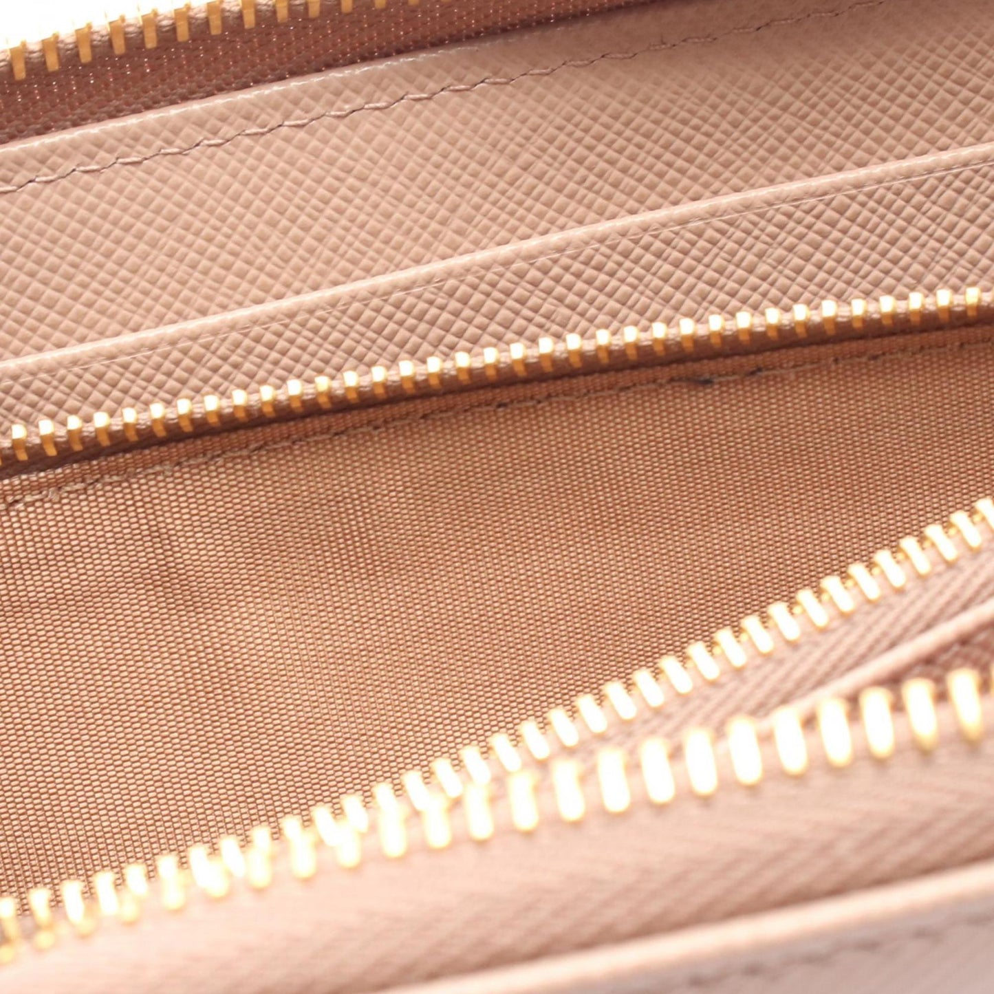 Prada SAFFIANO MULTIC Round Long Wallet in Saffiano Leather, Women's, Pink, 1ML506