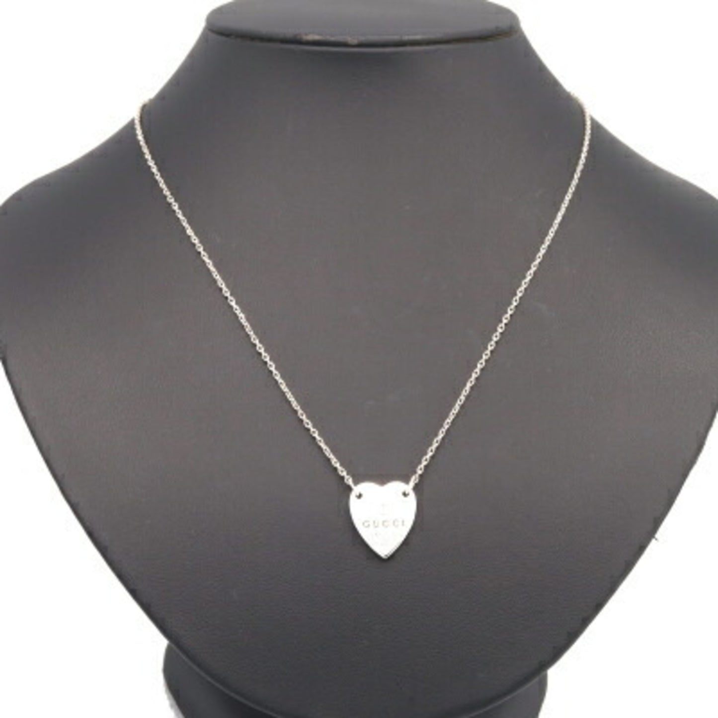 Gucci Necklace Heart Motif 223512 SV Sterling Silver 925 Pendant Women's GUCCI
