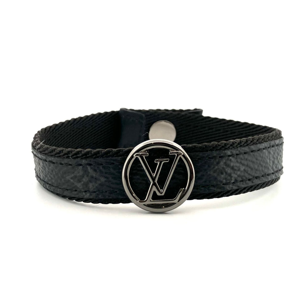 Louis Vuitton Monogram Eclipse LV Circle Bracelet M6549 Black
