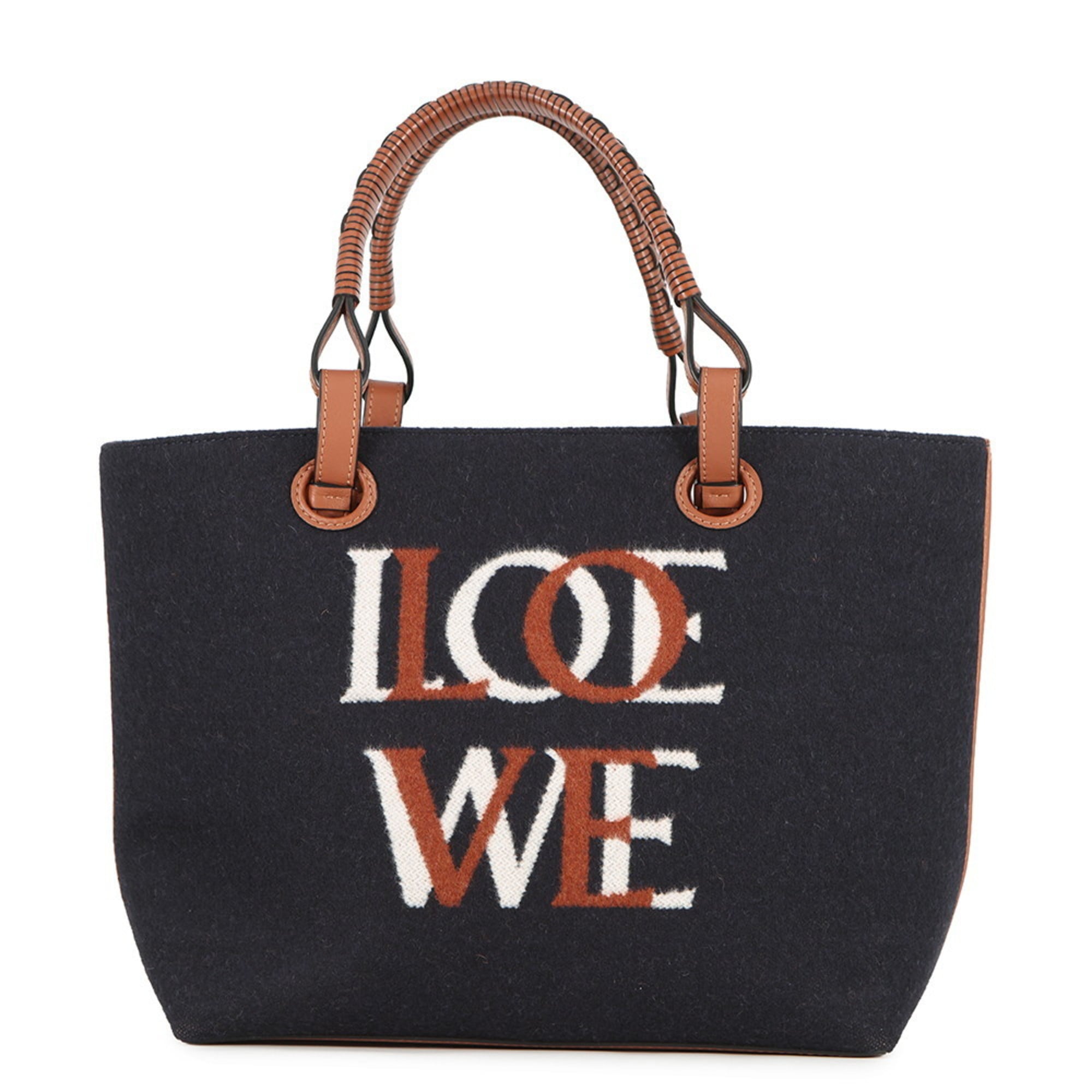 Loewe 2-way wool and leather tote bag A717S72X13