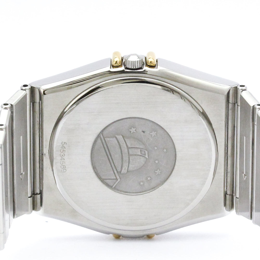 OMEGA Constellation 18K Gold Steel Quartz Mens Watch 396.1070 Polished — Very Good