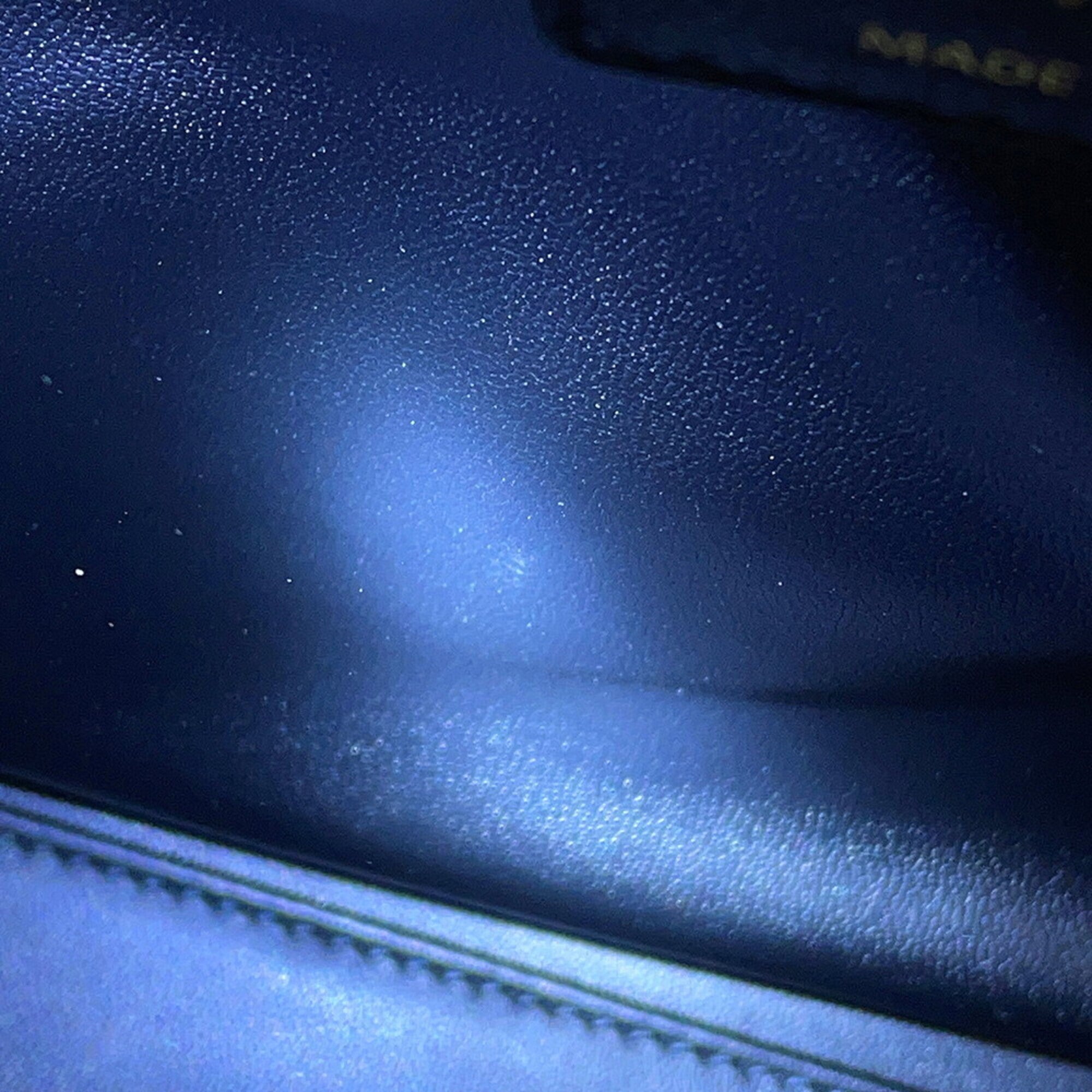 Christian Dior Macro Cannage Groove 25 Medium Calf Leather Handbag M1365UBOL 2-way Black for Women — Like New