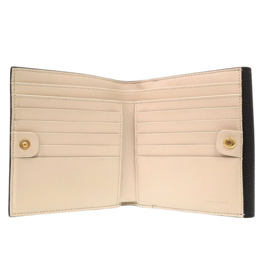 Like new Fendi PEEK A BOO bifold wallet 8M0438 A91B F11IE calfskin 0197