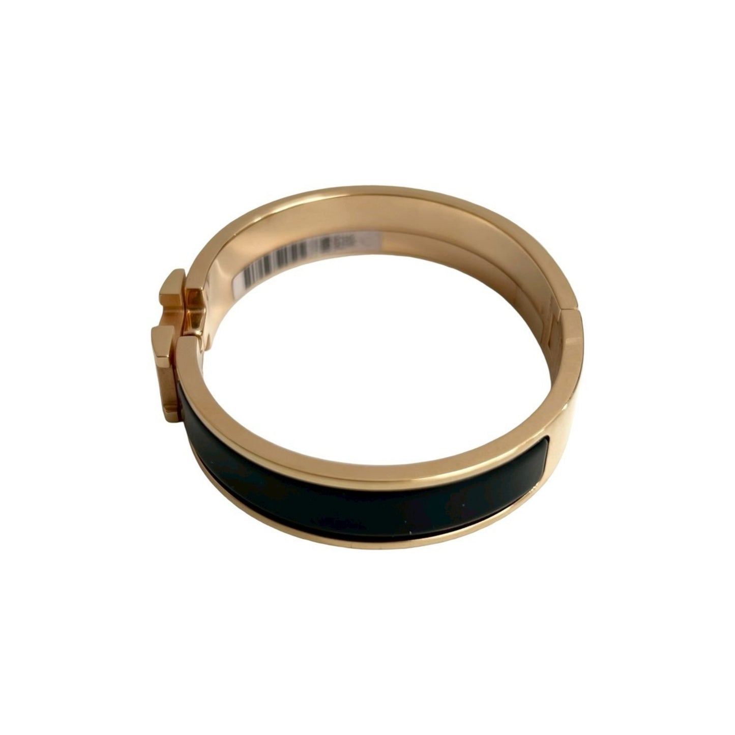HERMES Click H Bracelet/Bangle Accessory for Women, Gold/Black, 28150