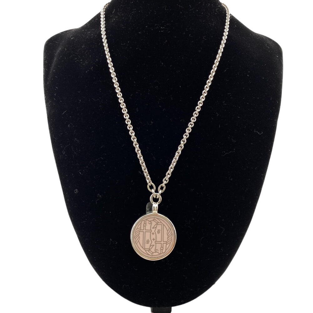 HERMES Medallion Quadrière Necklace Chain Silver — Like New