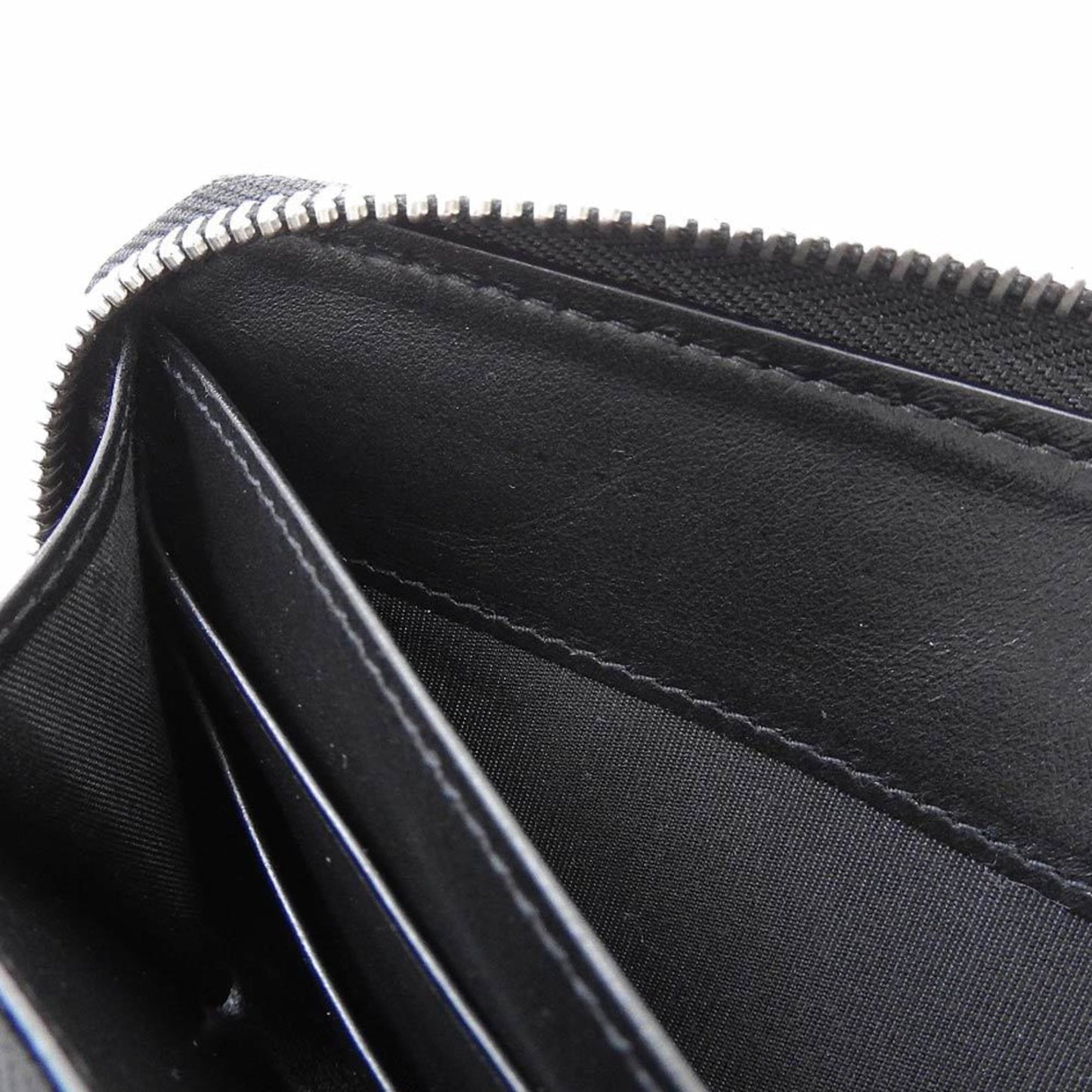 Jimmy Choo JIMMY CHOO Round Zipper Long Wallet Pippa Star Studs Leather Black
