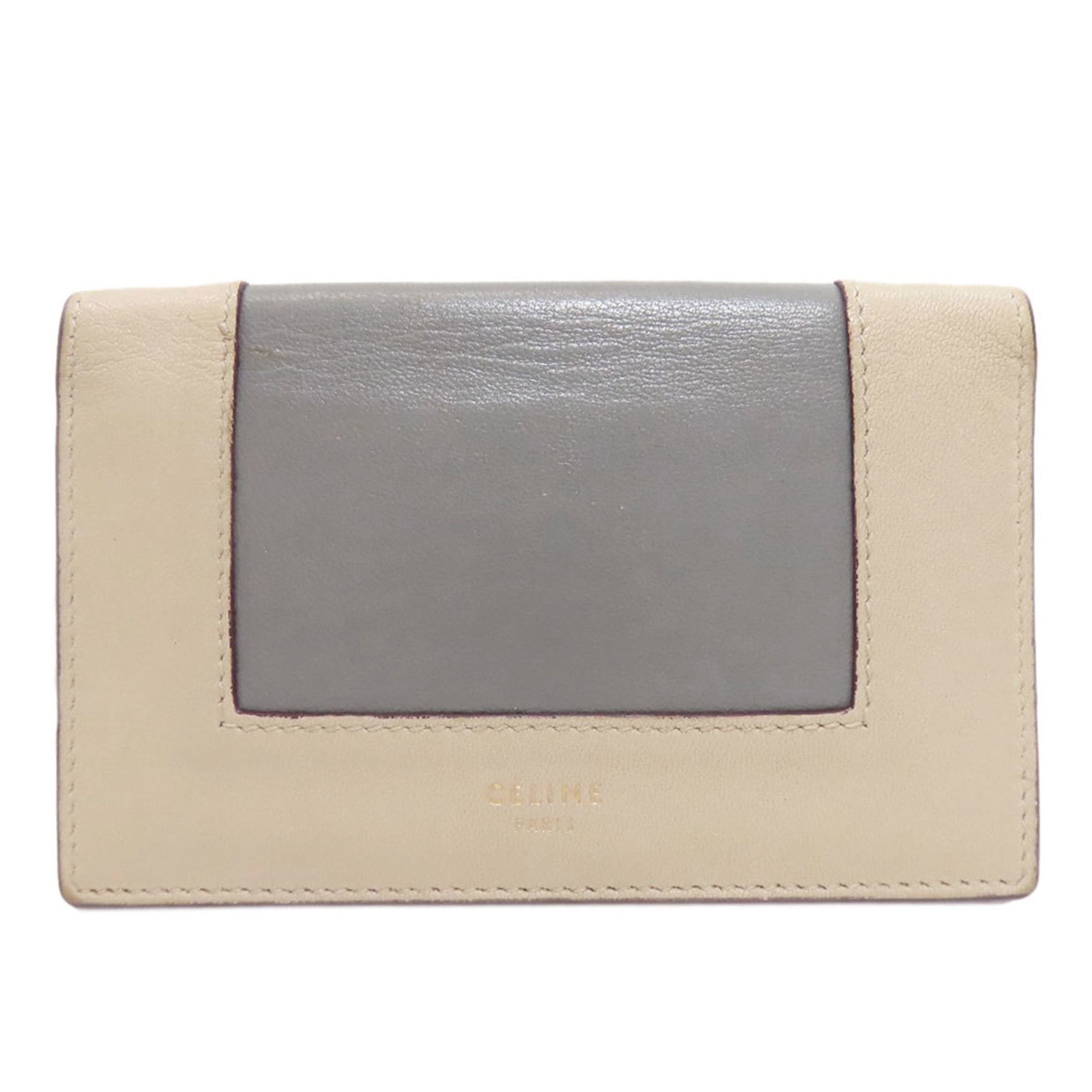 Celine Two-tone Leather Bifold Wallet for Women