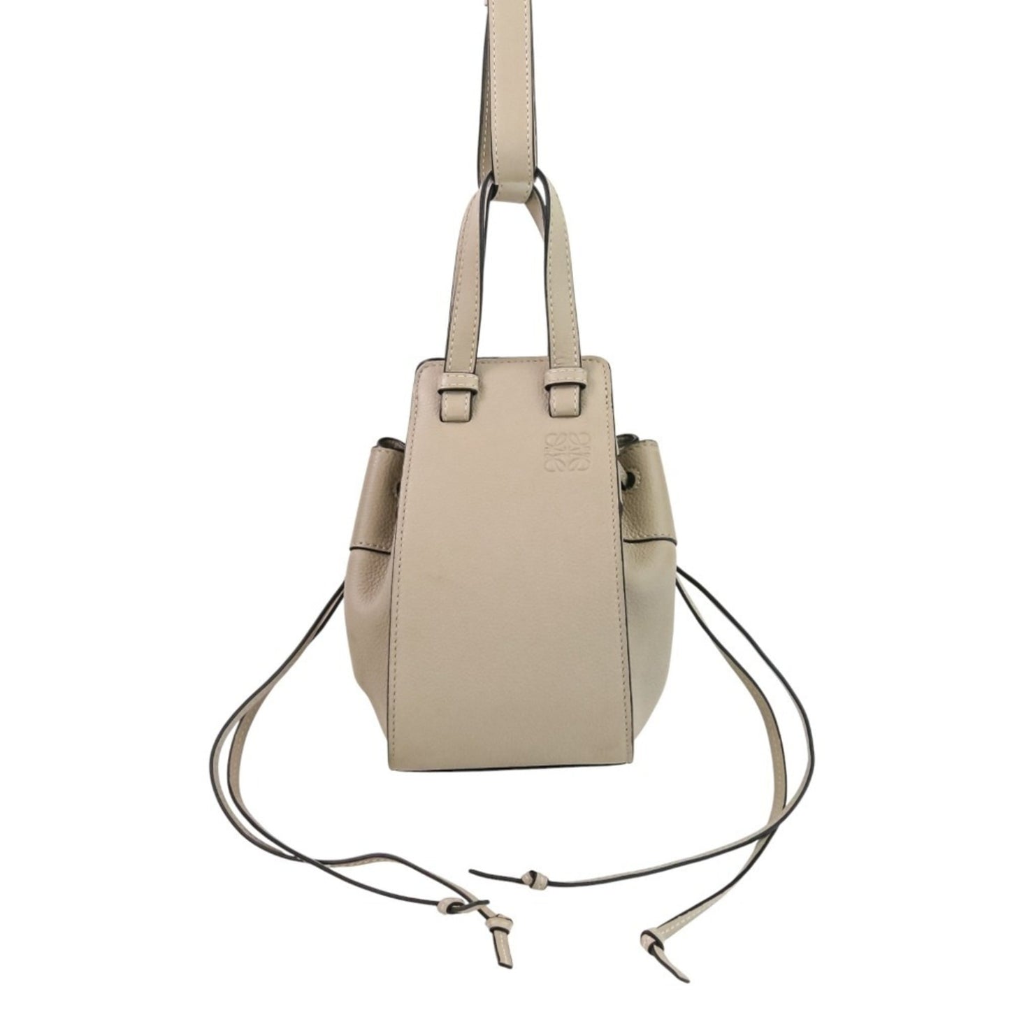 LOEWE HAMMOCK DRAWSTRING MINI 2-way handbag/shoulder bag in greige for women