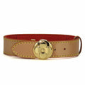 Louis Vuitton Bracelet Good Luck M64448 Tanned Leather Metal Beige Accessory Women's LOUIS VUITTON