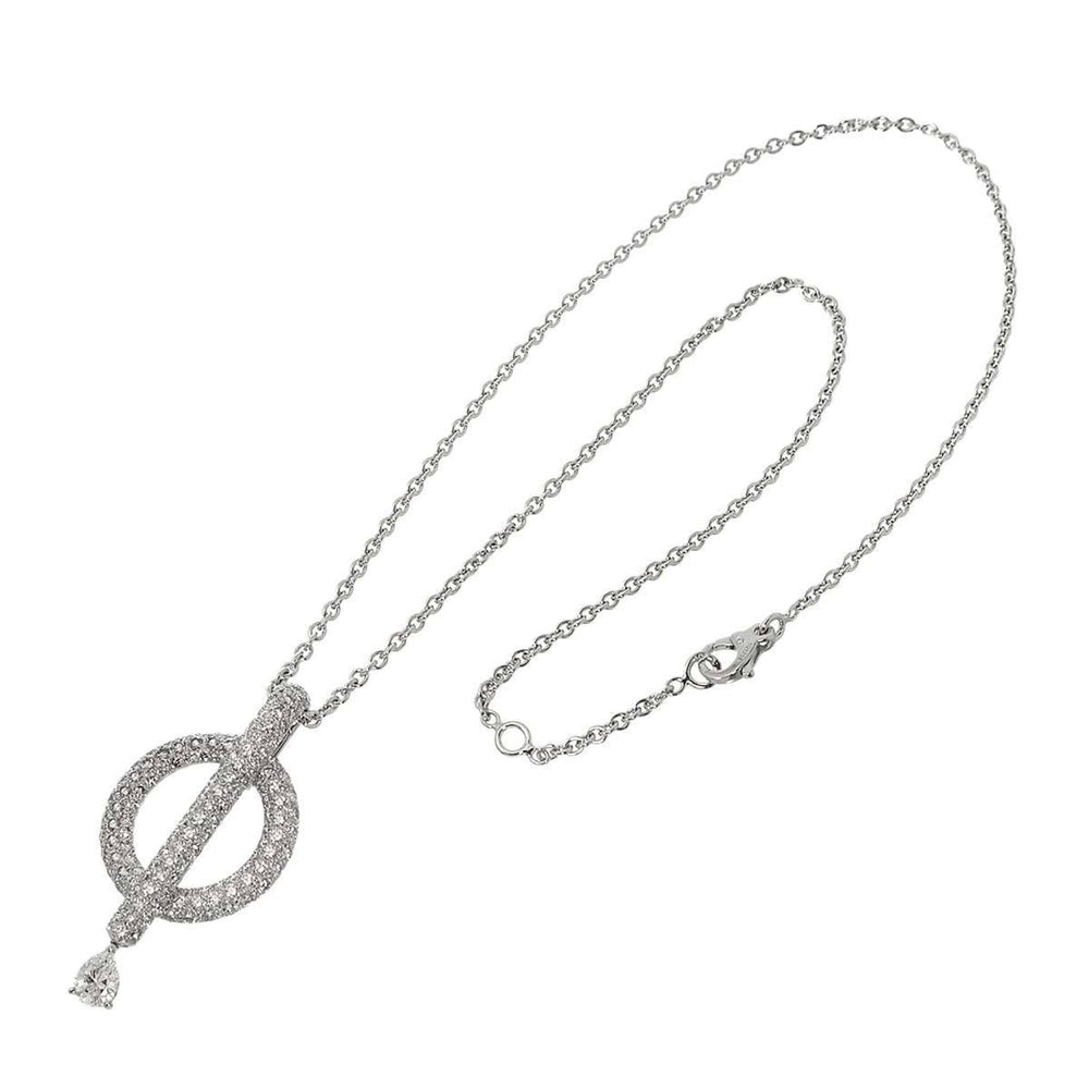 Chanel Omega Diamond Necklace 40cm 18K WG White Gold 750 — Like New