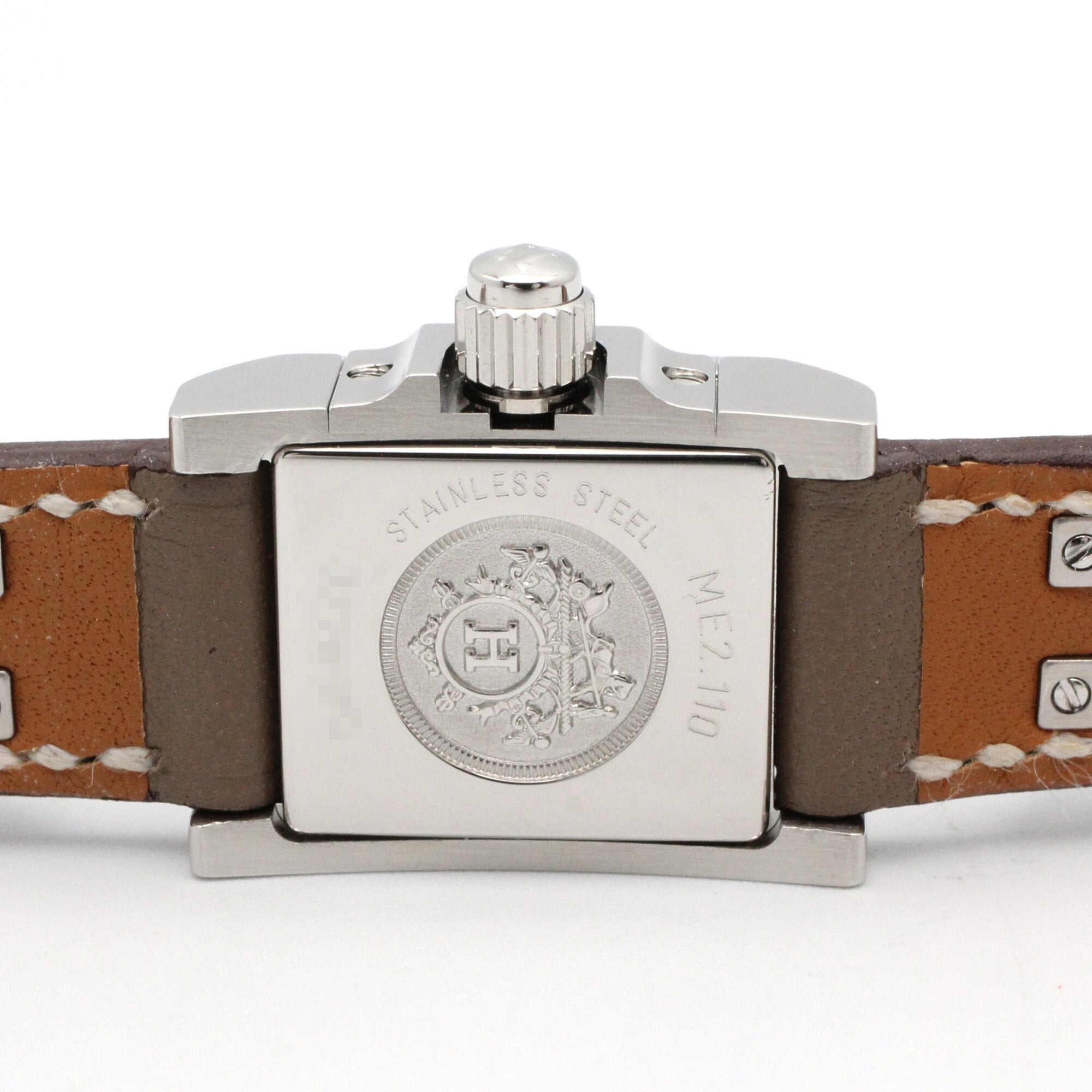 Hermes Mini Medor Watch, Stainless Steel, Leather Strap, Women's, Silver Tone, ME2.110 — Very Good