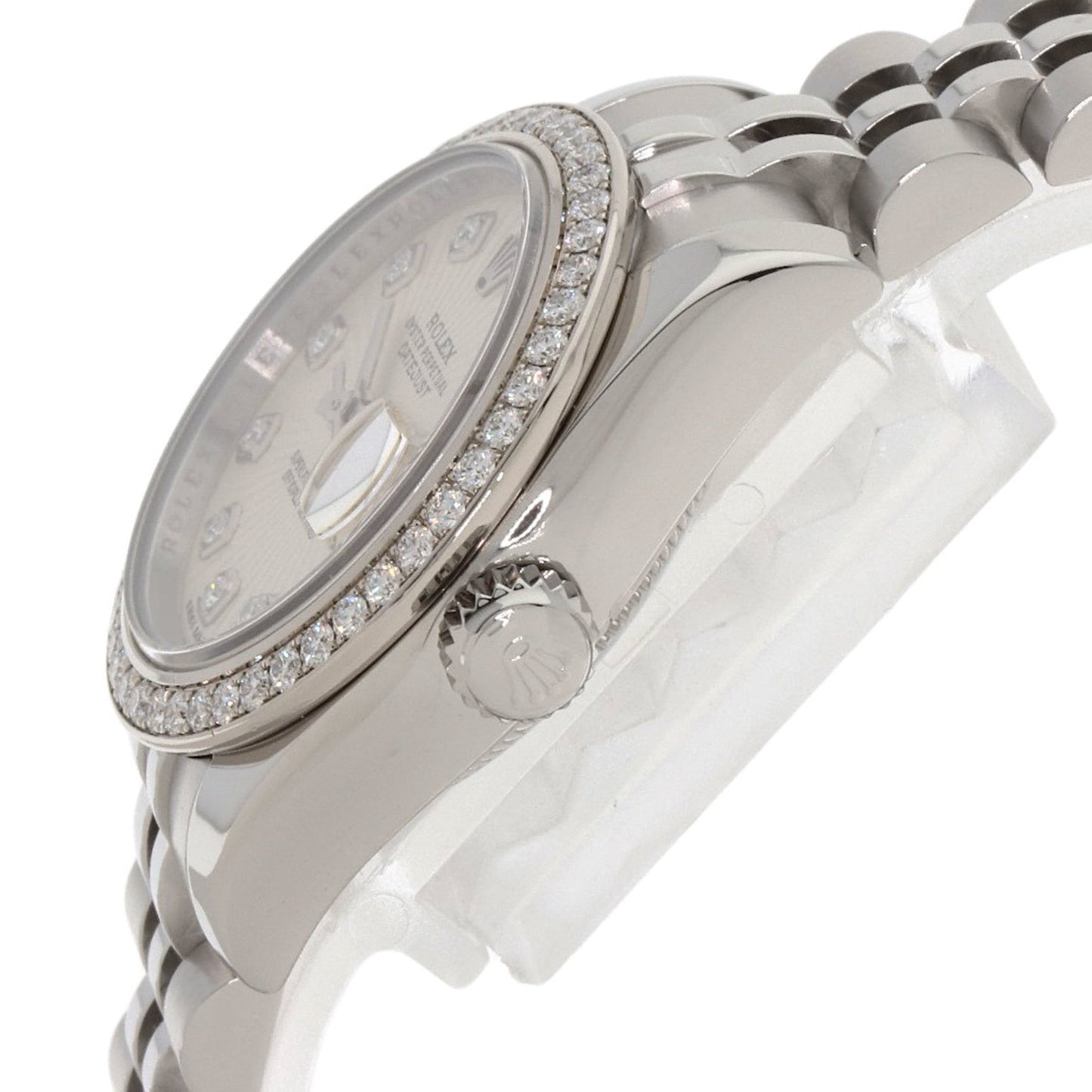 Rolex 179384G Datejust 10-Piece Diamond Bezel Watch in Stainless Steel/SS/18K White Gold with Diamonds, Women's