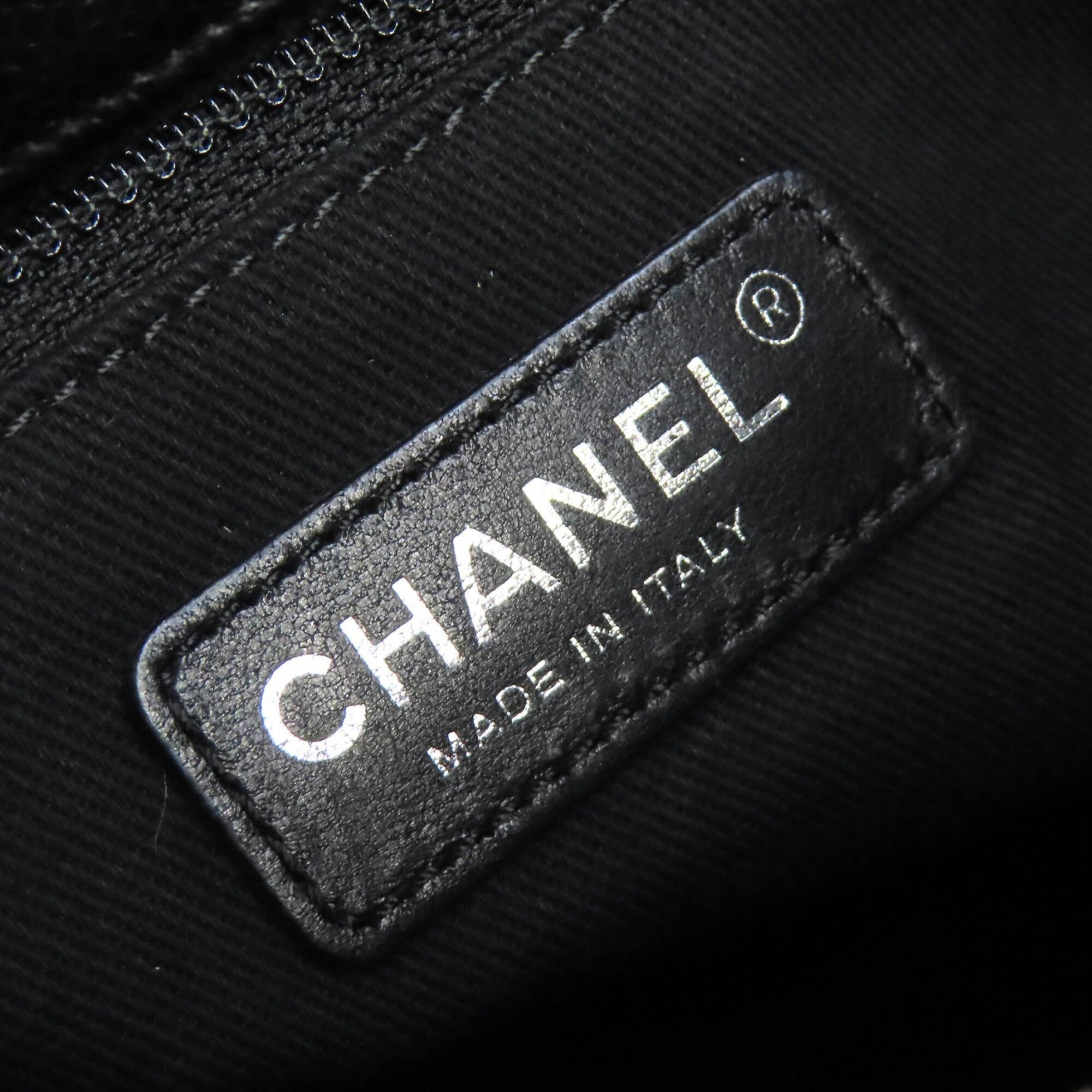 CHANEL A67294 Caviar Skin Coco Mark Matelassé Chain Tote Bag, Black with Silver Hardware, Comes Dust Made in Italy, Women's, Very Popular, Highly Recommended ◎ — Like New