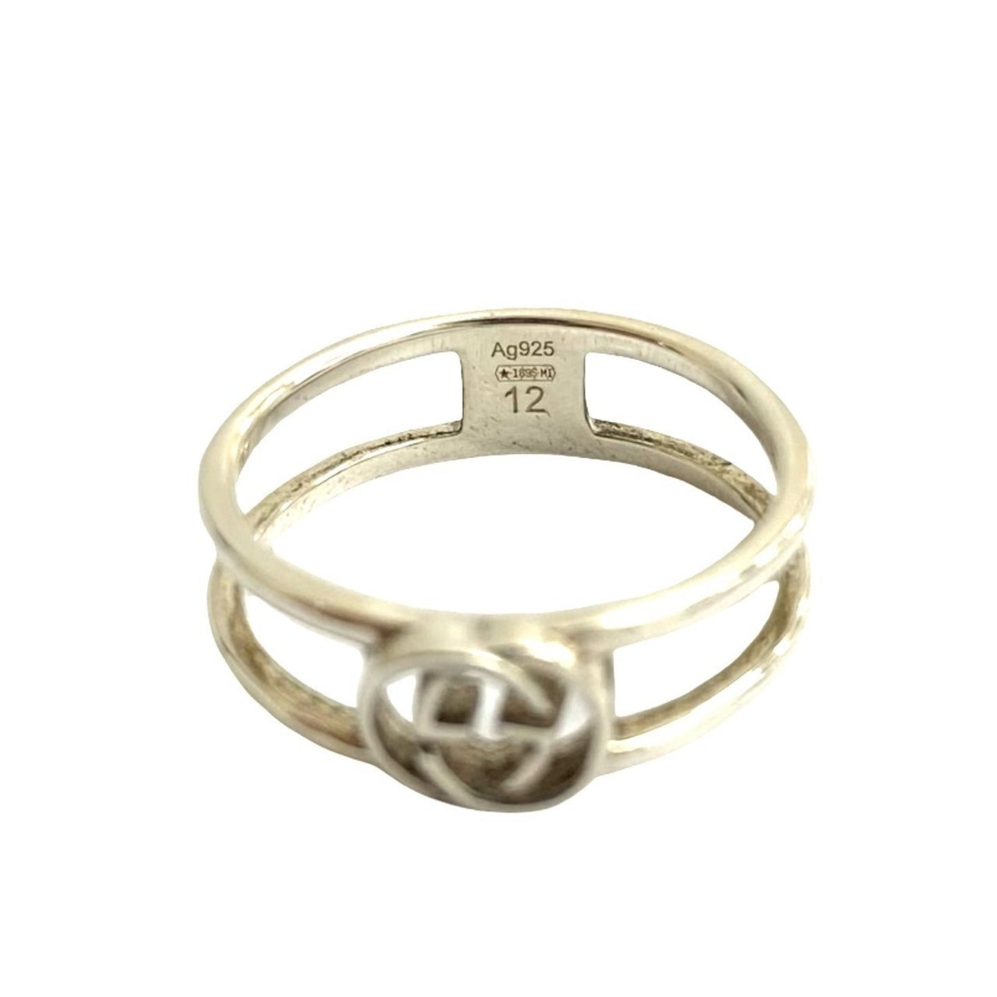 GUCCI Interlocking G Silver 925 Ring for Women, Silver, 44255