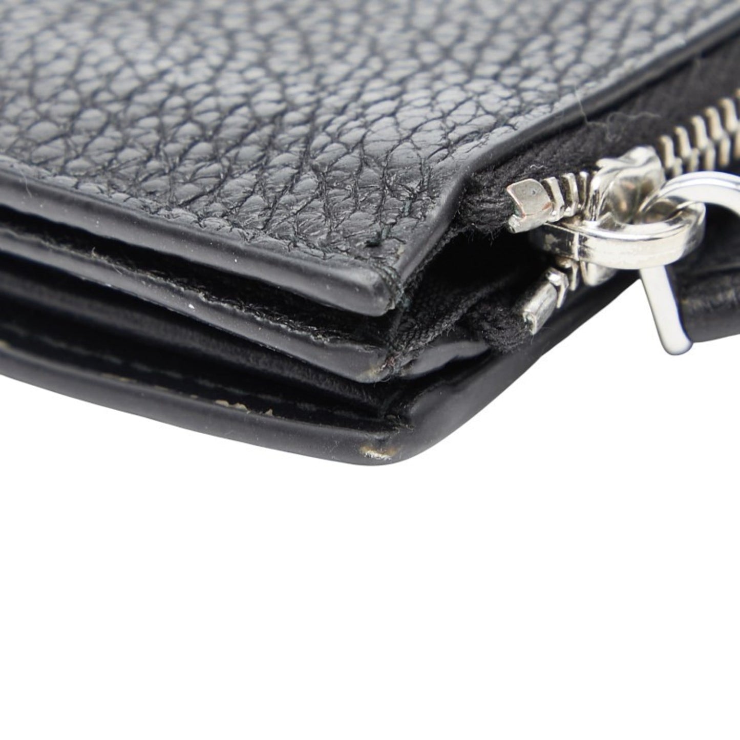 Prada Triangle Logo Plate Bifold Wallet 2ML049 Black Leather Women's PRADA