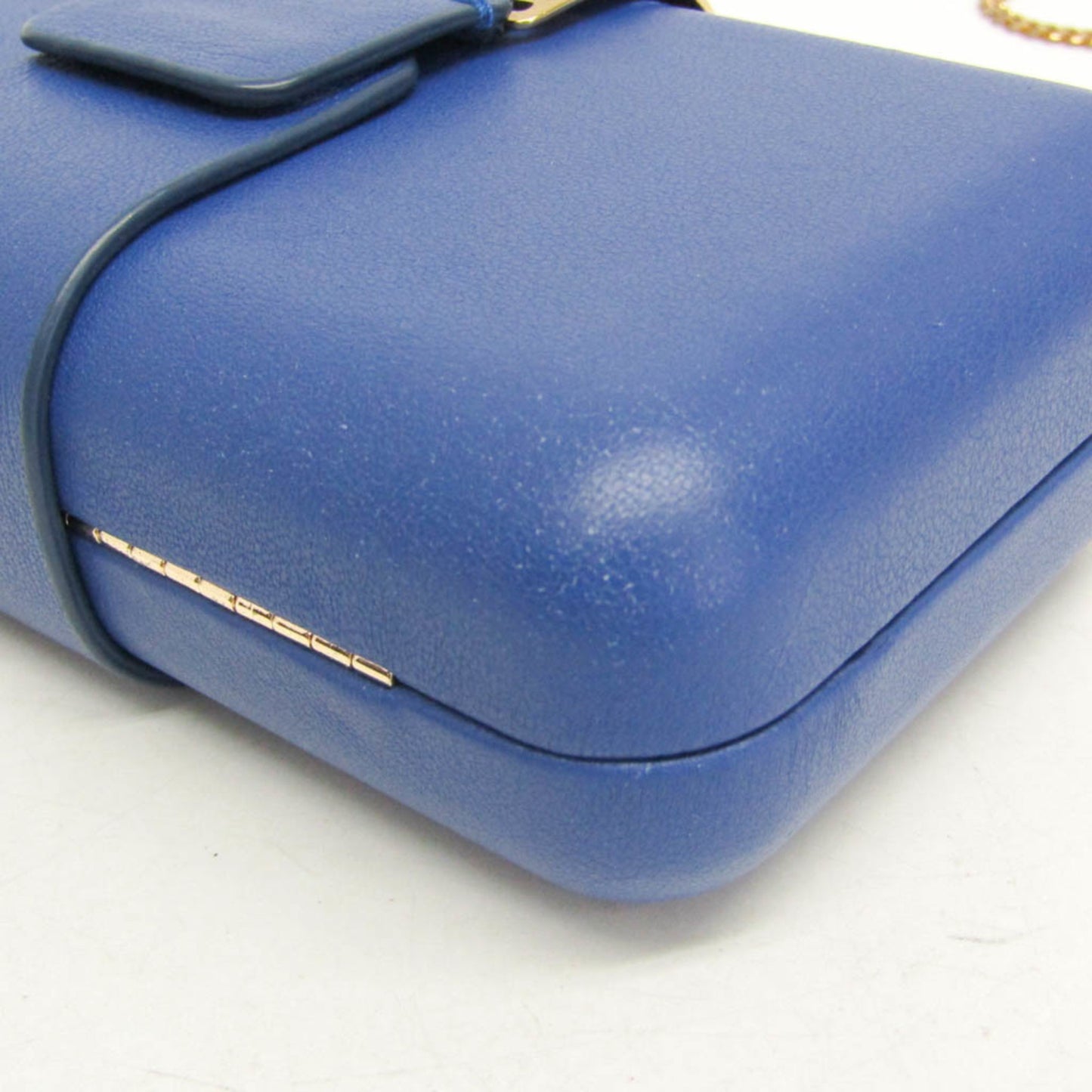 Furla Women's Leather Clutch Bag,Shoulder Bag Royal Blue