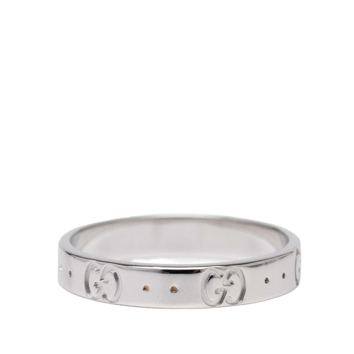 Gucci Icon Ring #20 18K White Gold Men's GUCCI