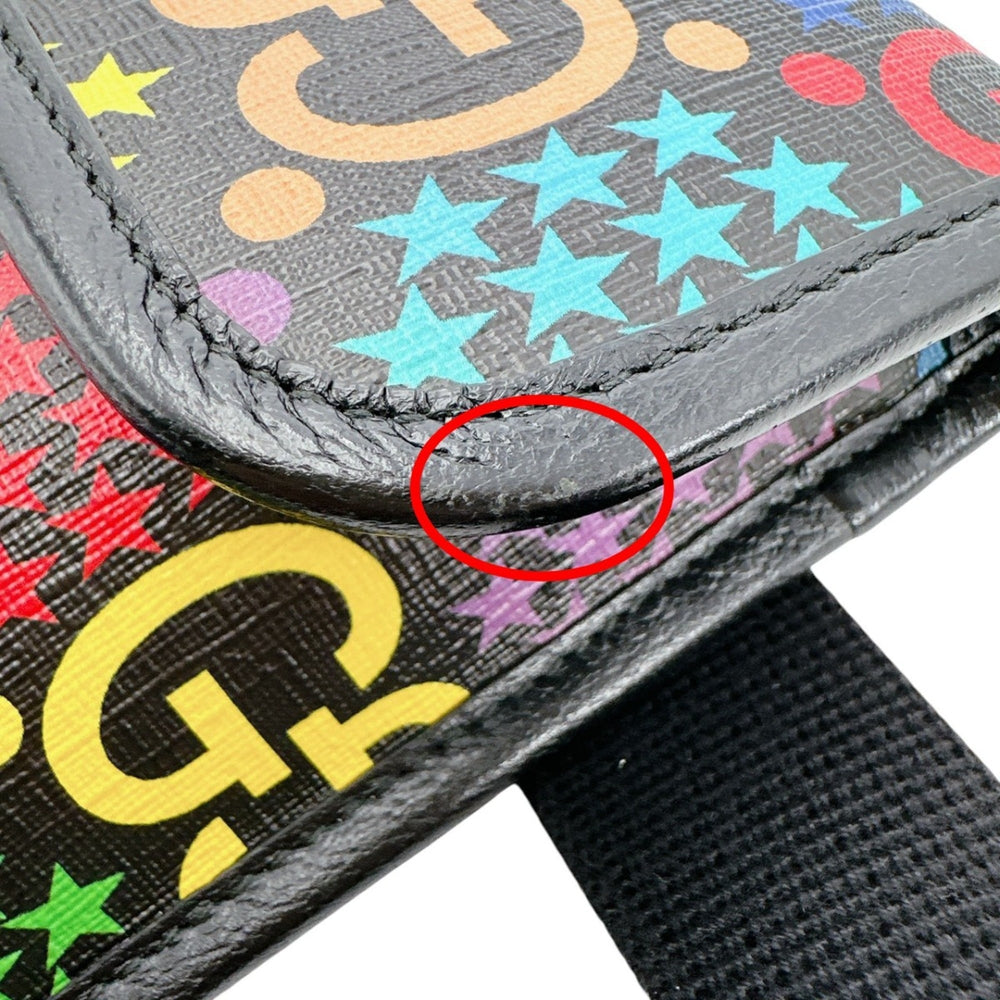 Gucci GUCCI Waist Bag Body GG Psychedelic Leather 598113 Black x Multicolor — Like New