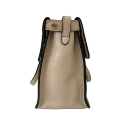 FENDI Flip Leather 3-Way Shoulder Bag 8DT302-A94WA199-0189 Greige Women's — Like New