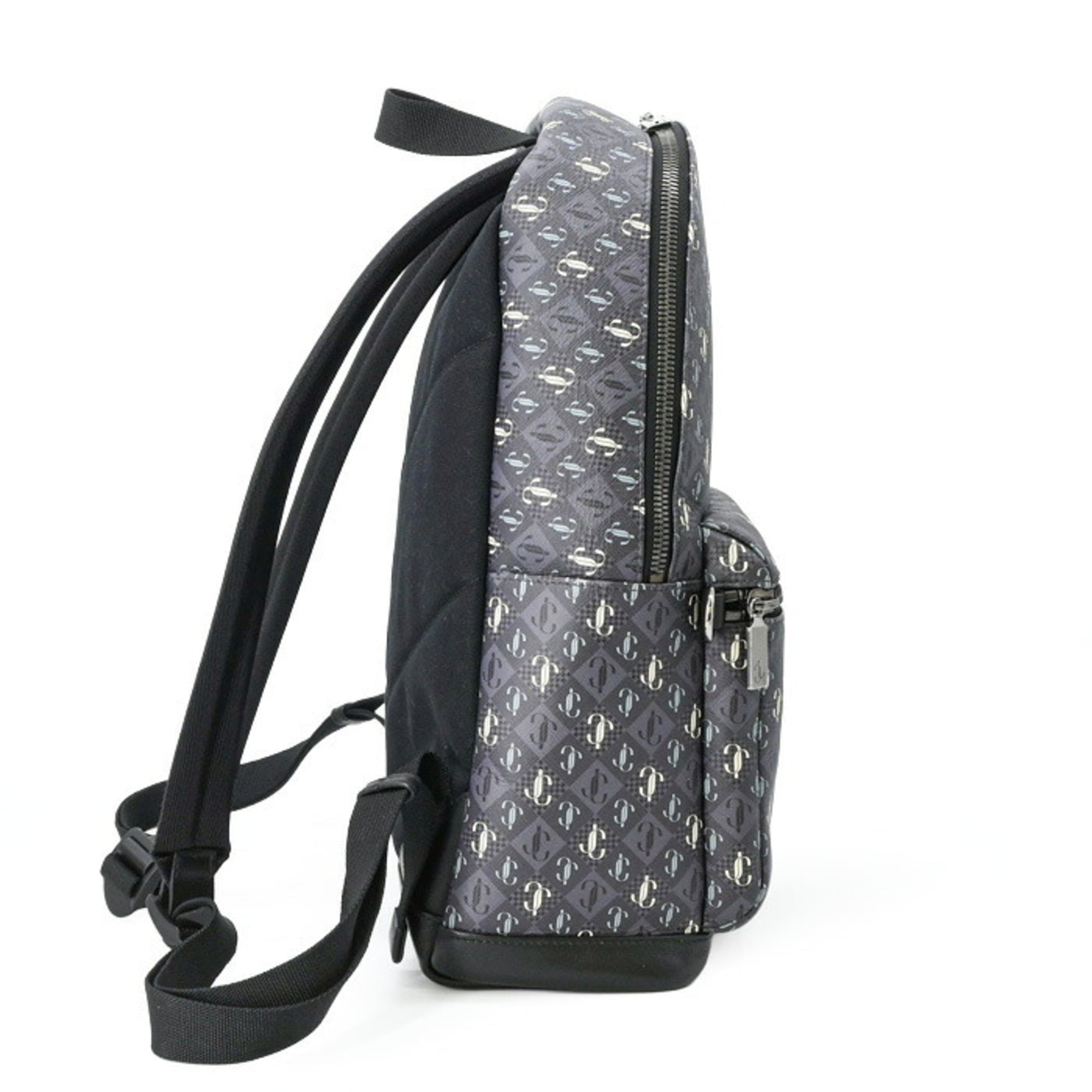 JIMMY CHOO WILMER XPO Backpack JC Monogram Grey Sage Men's Women's J000161023001 — Like New