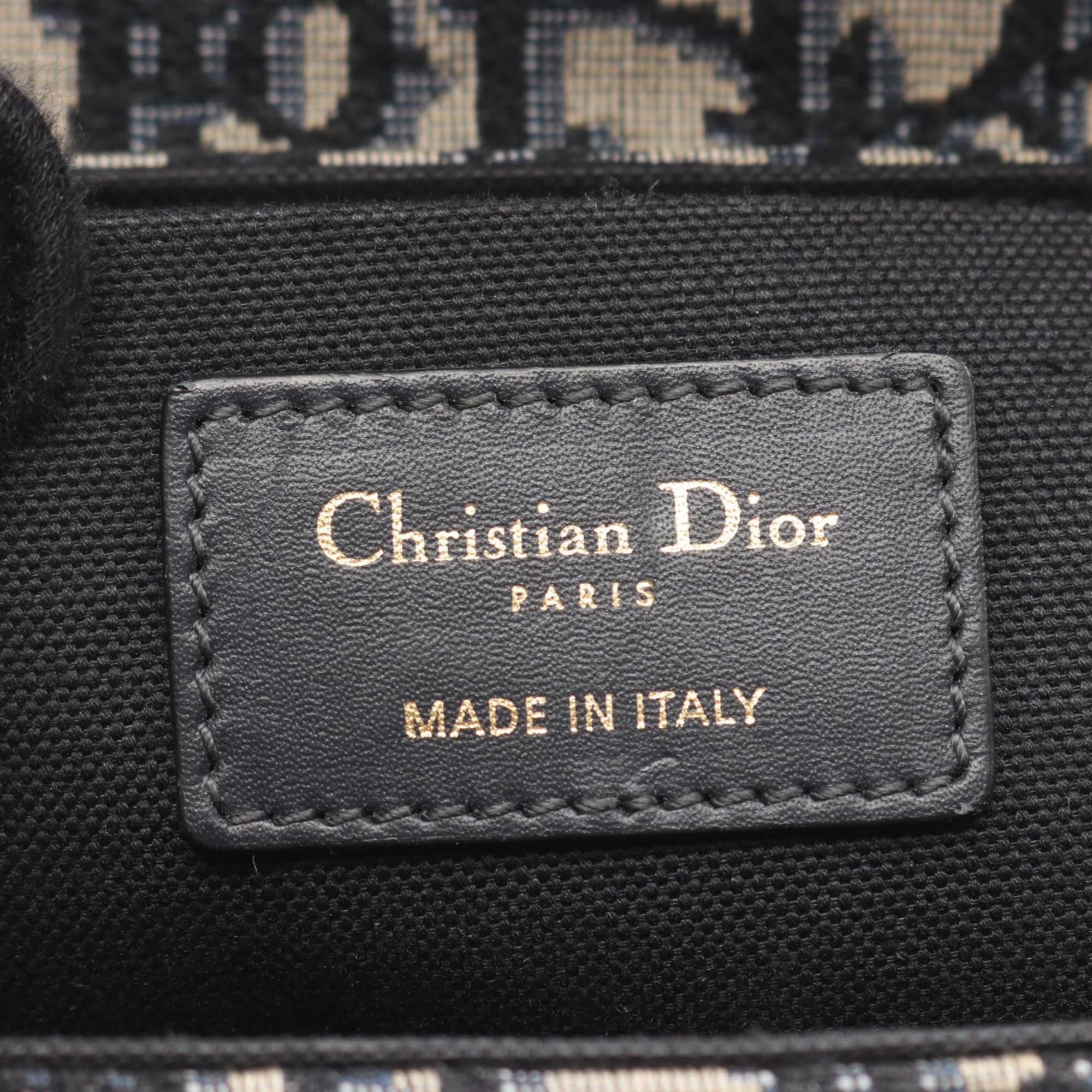 Christian Dior Dior 30 MONTAIGNE Oblique Shoulder Bag, Canvas and Leather, Women's, Beige, Navy, Black