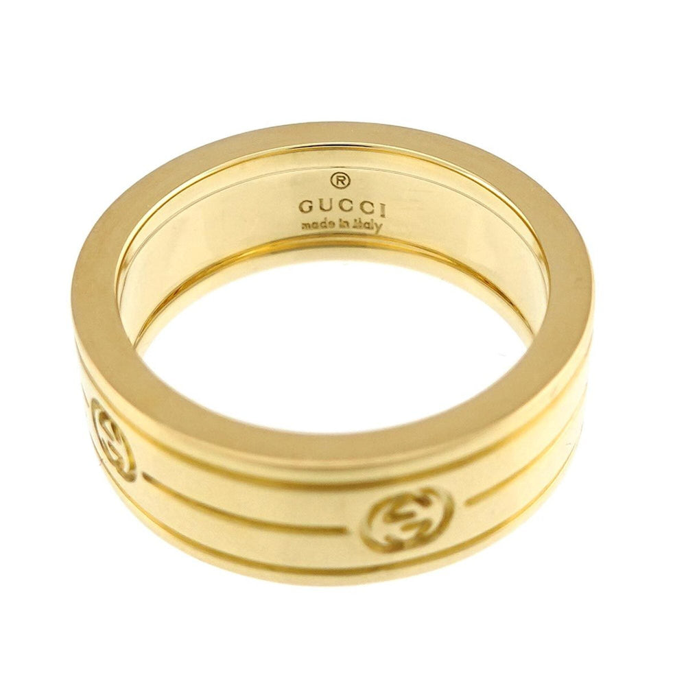 Gucci Interlocking Ring #10, 18K YG Yellow Gold 750 — Like New
