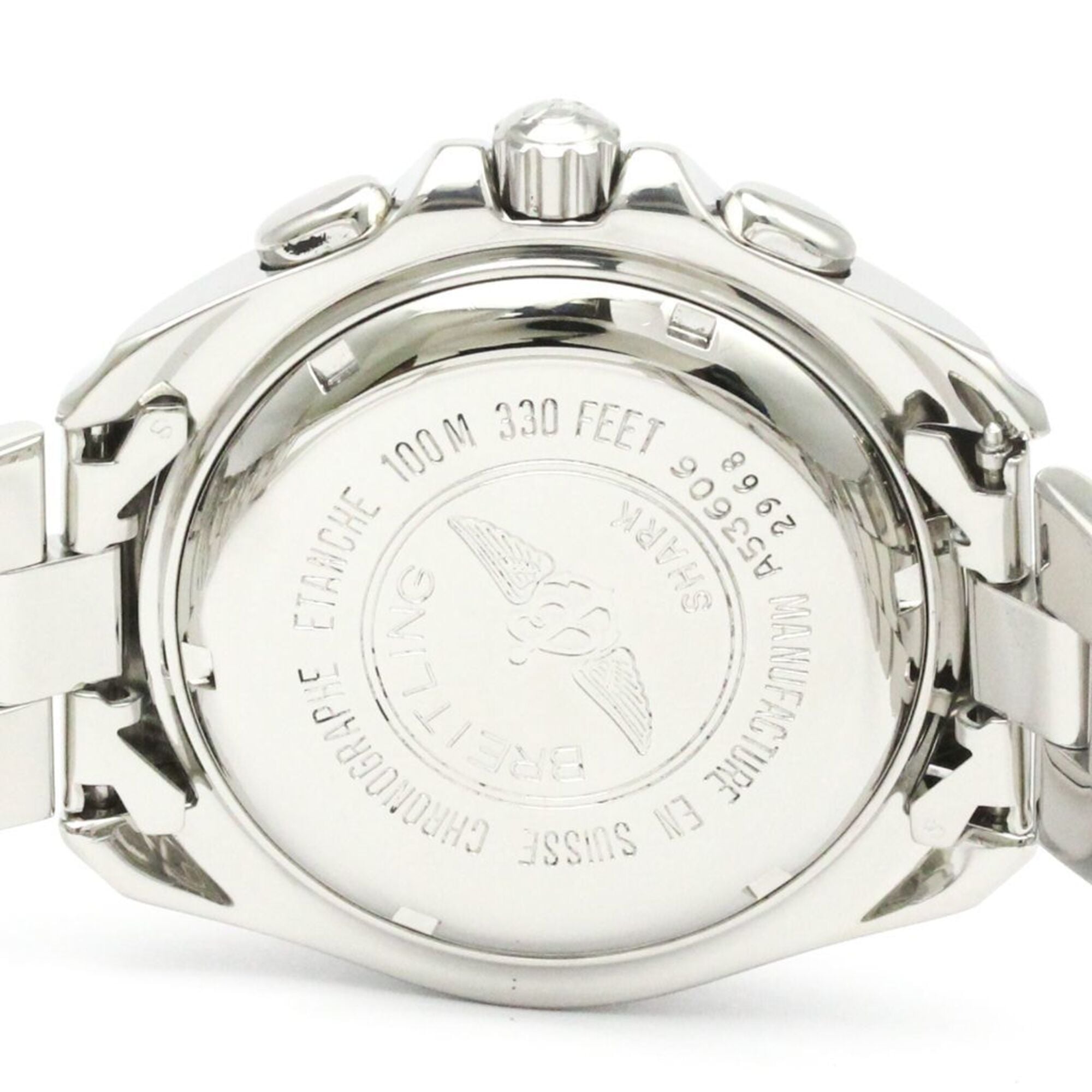BREITLING Chrono Shark Yacht Steel Quartz Mens Watch A53606 Polished — Very Good