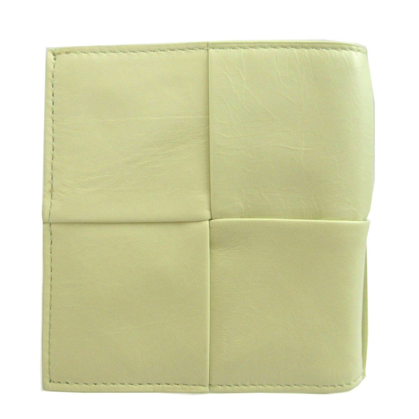 Like new Bottega Veneta Maxi Intrecciato wallet 690934 with IC chip, yellow leather, bifold, bill compartment, 0435 BOTTEGA VENETA