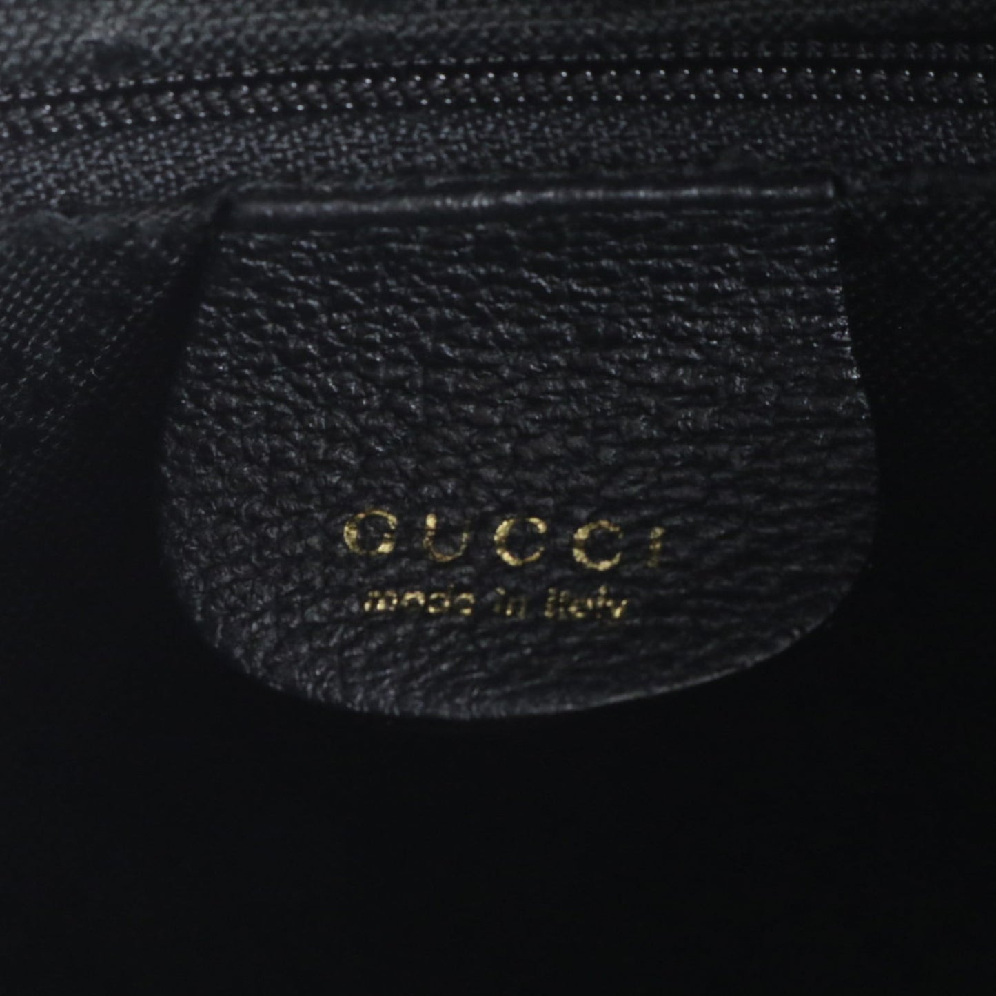 Gucci Bamboo 000 3444 Leather Handbag Black Tote Women's