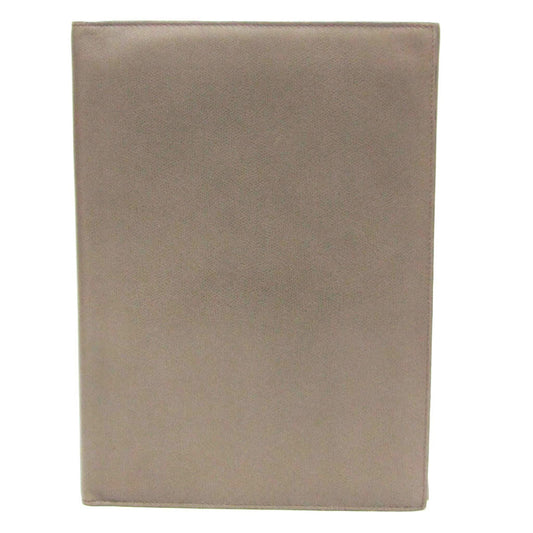 Valextra Men's Leather Clutch Bag,Document Case Gray Beige