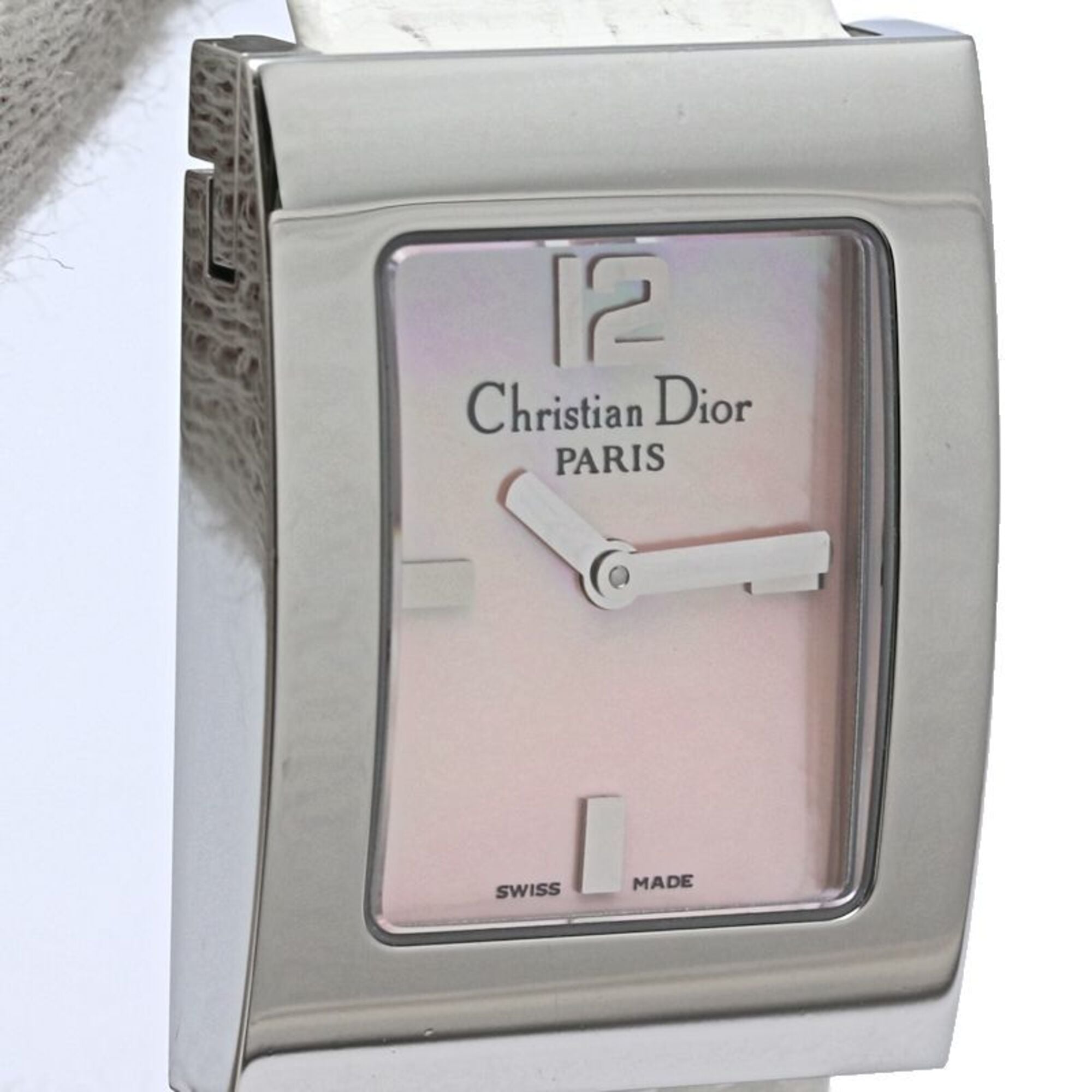 Christian Dior Malice Square D78-109 Women's Watch, Stainless Steel x Leather Strap, 130538 — Good